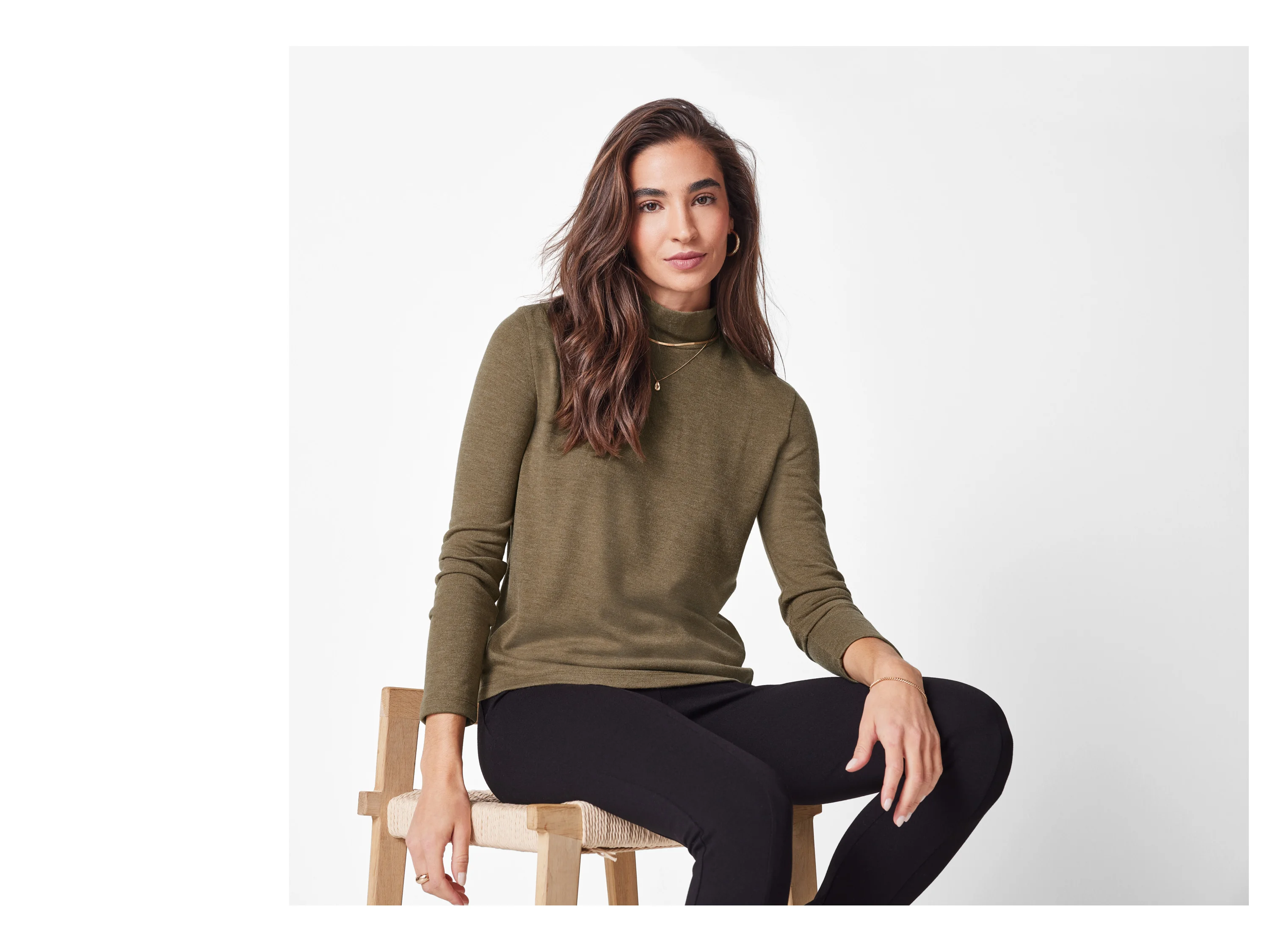 ESMARA® Damen Langarmshirt (Olive, S(36/38)) – Bild 2 von 3