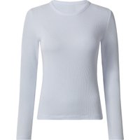 ESMARA® Damen Langarmshirt Rippe (Blau, L(44/46))