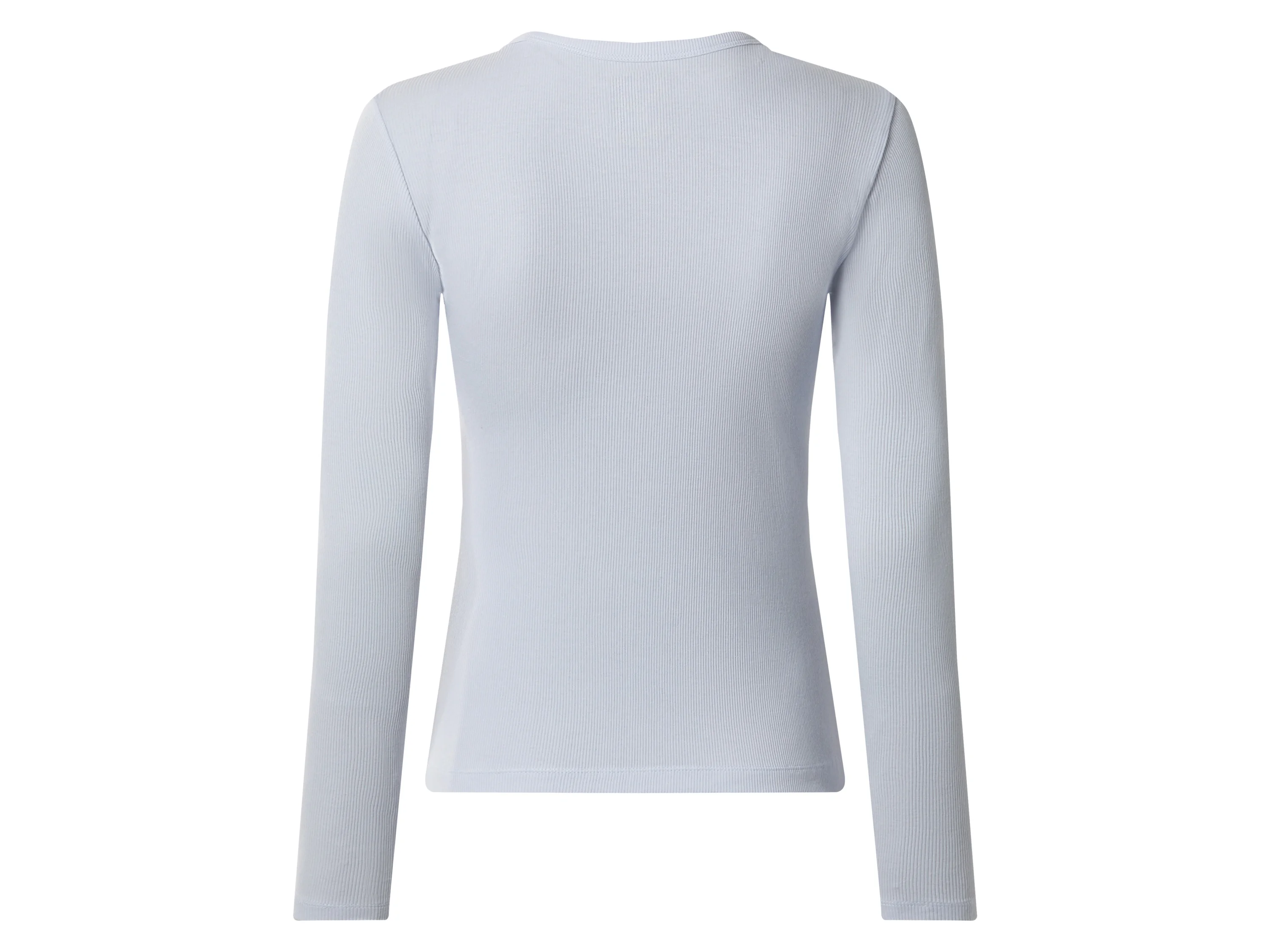 ESMARA® Damen Langarmshirt Rippe (Blau, L(44/46)) – Bild 3 von 3