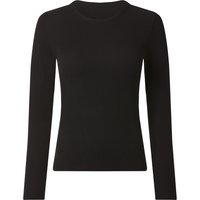 ESMARA® Damen Langarmshirt Rippe (Schwarz, XL(48/50))