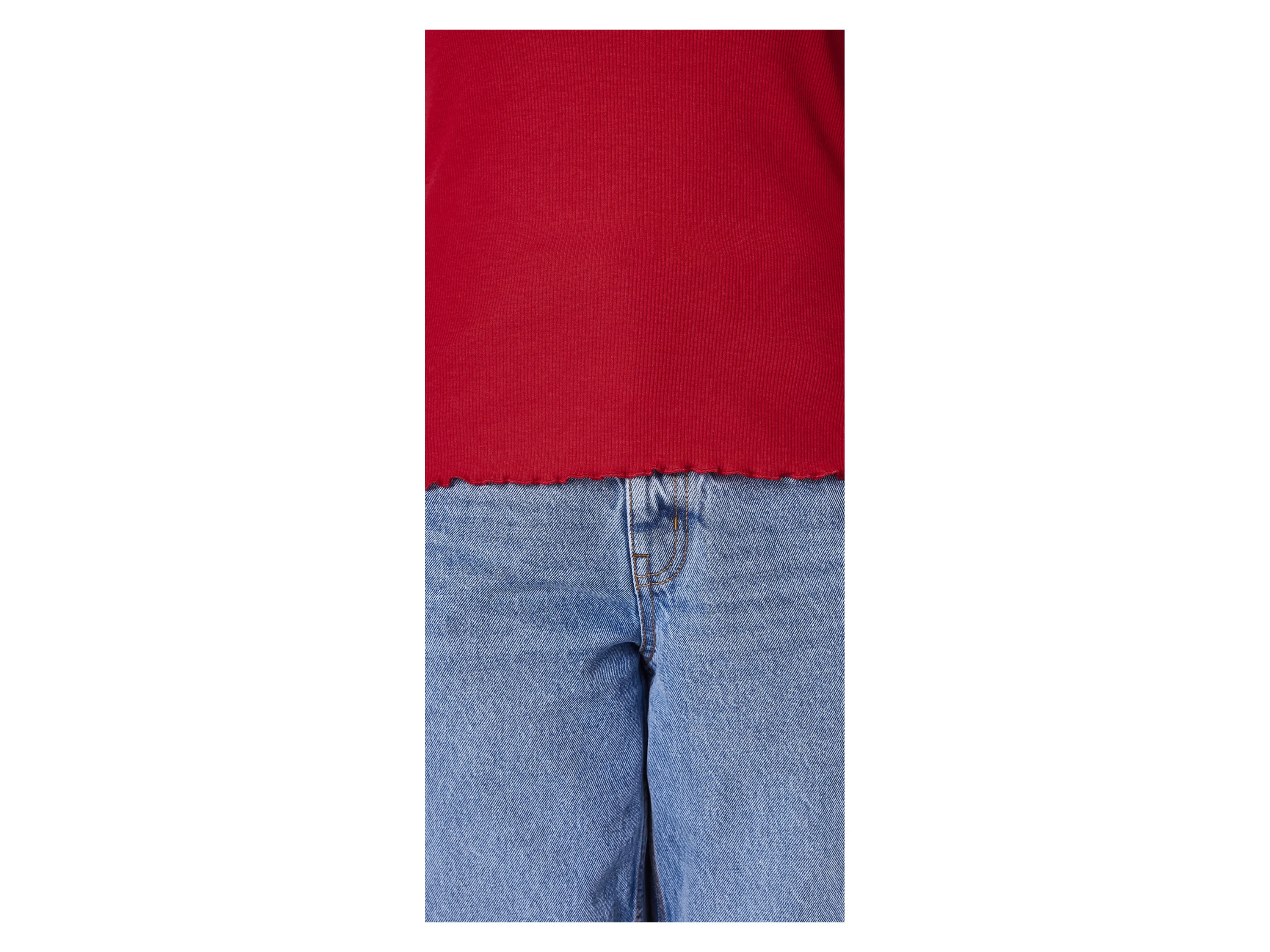 ESMARA® Damen Langarmshirt (Rot, L(44/46)) – Bild 4 von 4