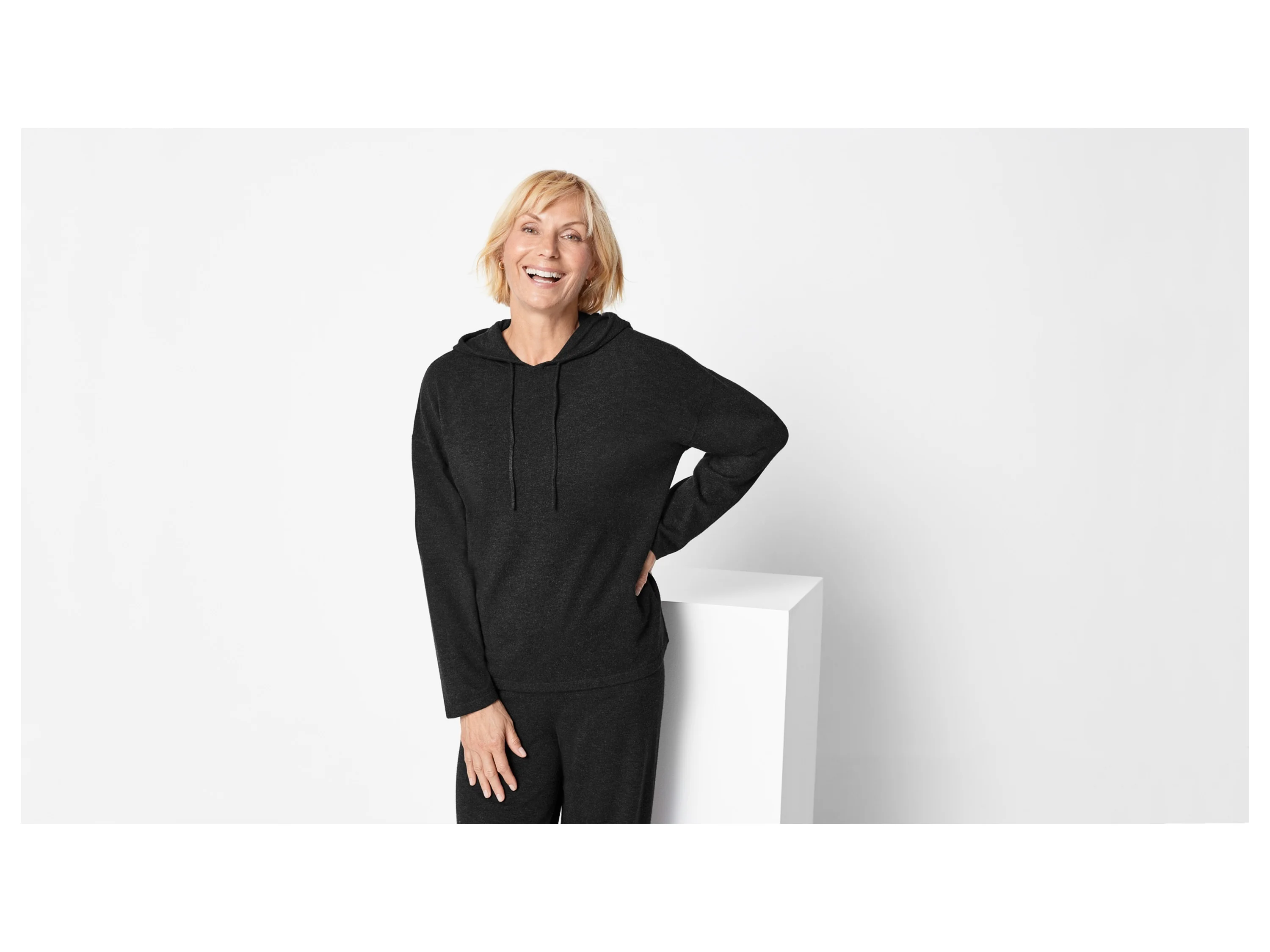 ESMARA® Damen Langarmshirt (Schwarz, L(44/46)) – Bild 2 von 3