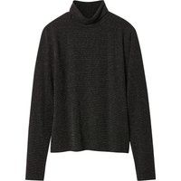 ESMARA® Damen Langarmshirt (Schwarz/silber, XS(32/34))