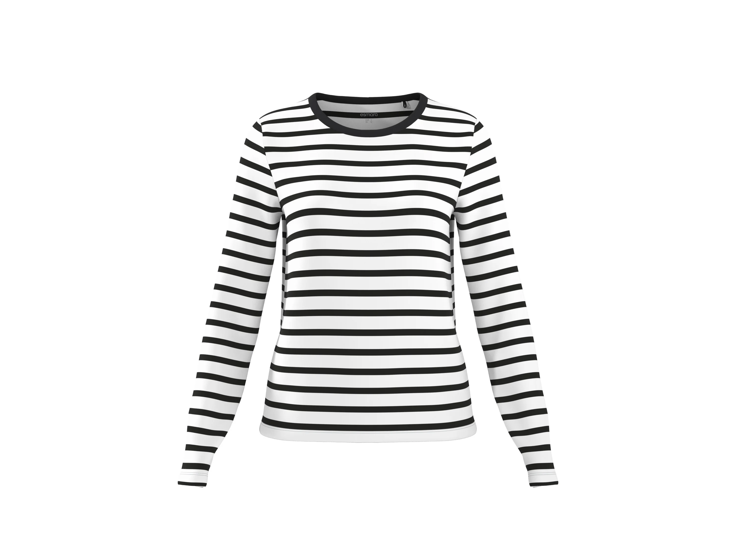 ESMARA® Damen Langarmshirts, 2 Stück (Streifen/schwarz, S (36/38)) – Bild 2 von 4