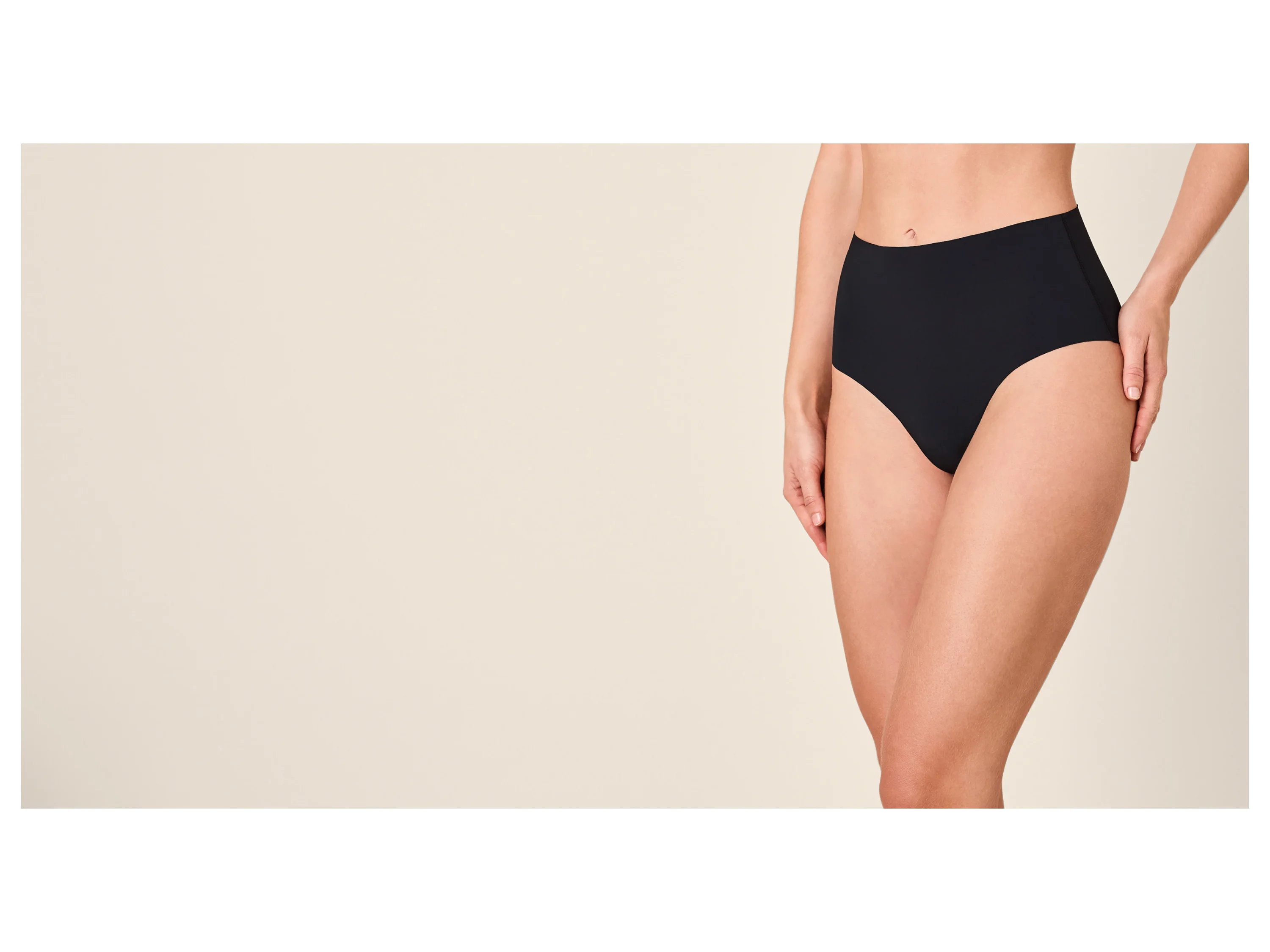 ESMARA® Damen Lasercut-Bauchwegslips, 2 Stück (schwarz/beige, XS(32/34)) – Bild 3 von 4