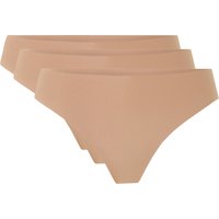 ESMARA® Damen Lasercut-Strings, 3 Stück (Beige, L(44/46))
