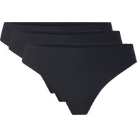 ESMARA® Damen Lasercut-Strings, 3 Stück (Schwarz, L(44/46))