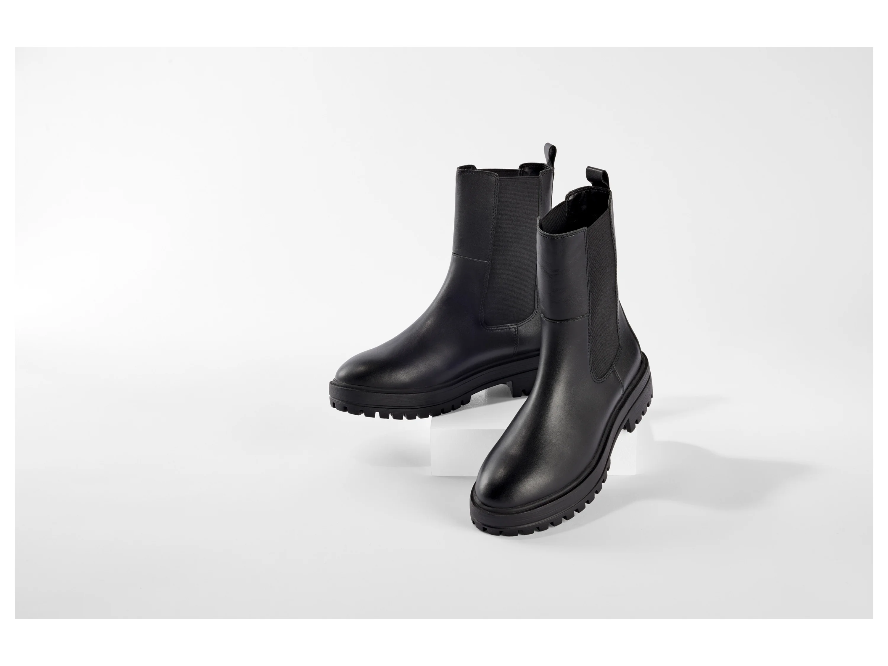 ESMARA® Damen Lederstiefeletten (Schwarz, 37) – Bild 2 von 4