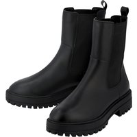 ESMARA® Damen Lederstiefeletten (Schwarz, 36)
