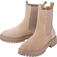 ESMARA® Damen Lederstiefeletten (Taupe, 38)