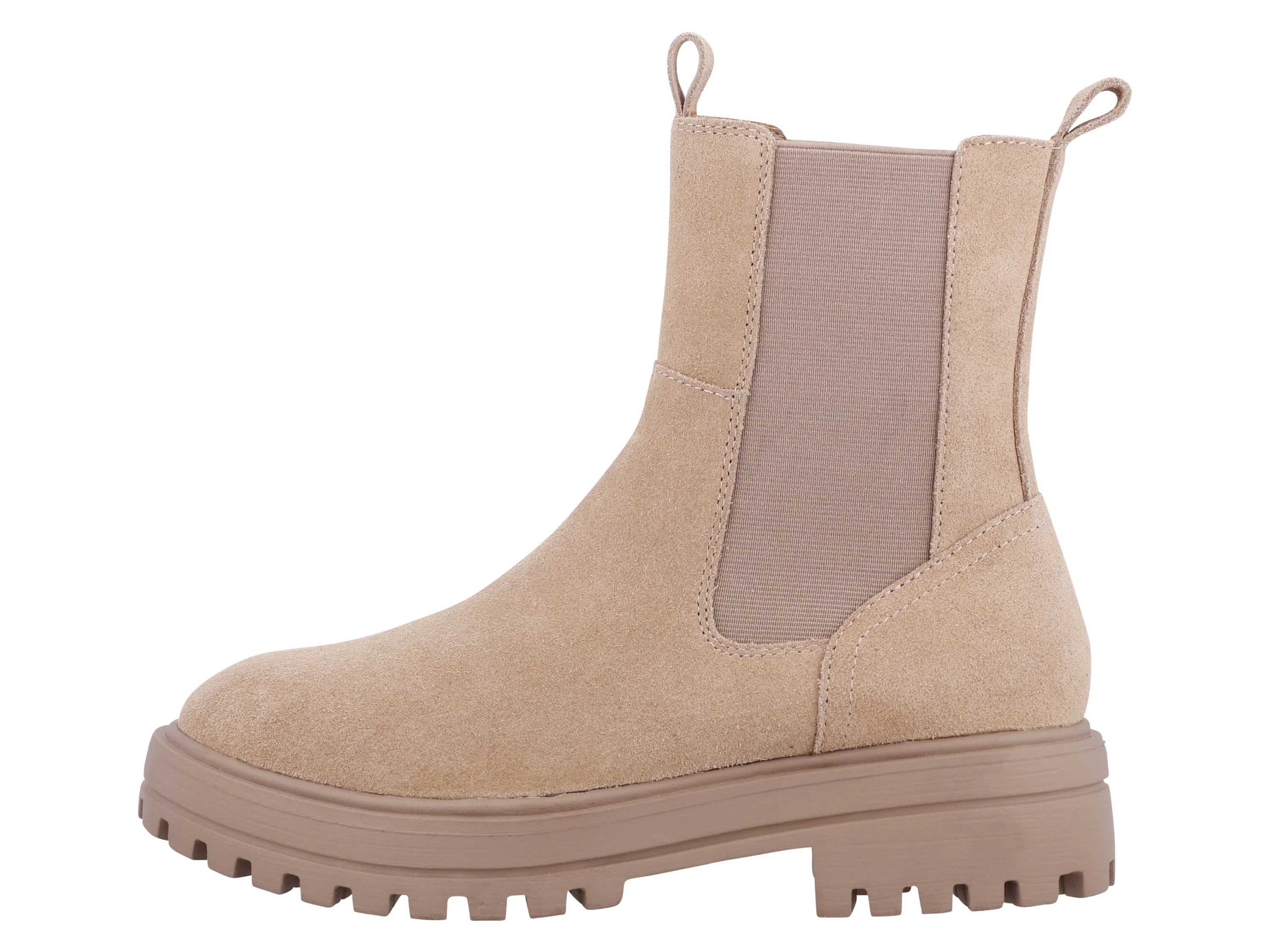 ESMARA® Damen Lederstiefeletten (Taupe, 38) – Bild 3 von 4