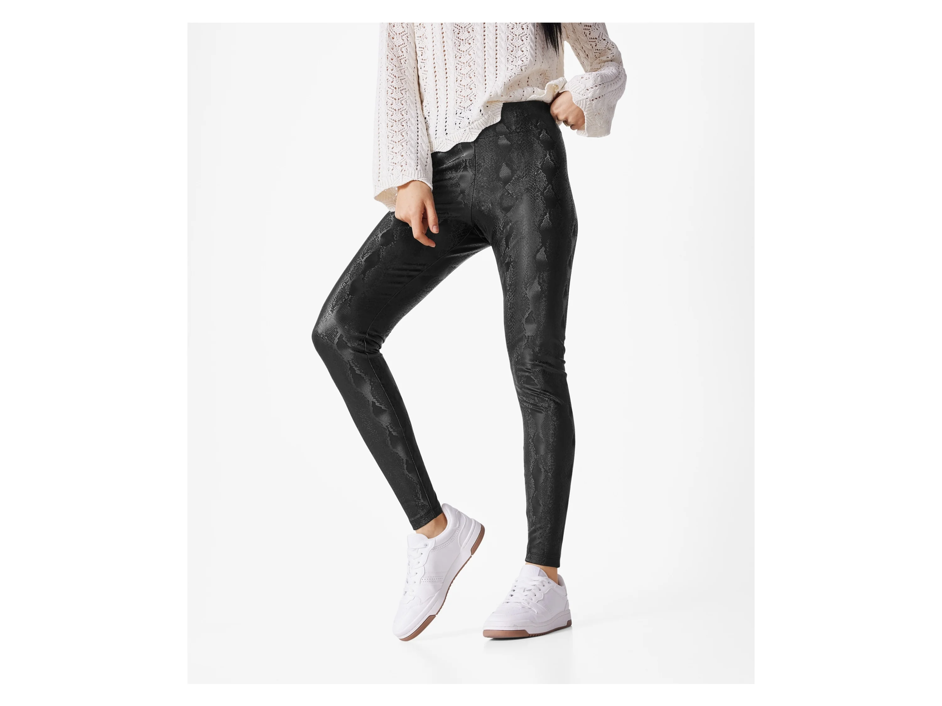 ESMARA® Damen Leggings in modischer Leder- oder Schlangenlederoptik (Schlangenprint, 42) – Bild 2 von 4