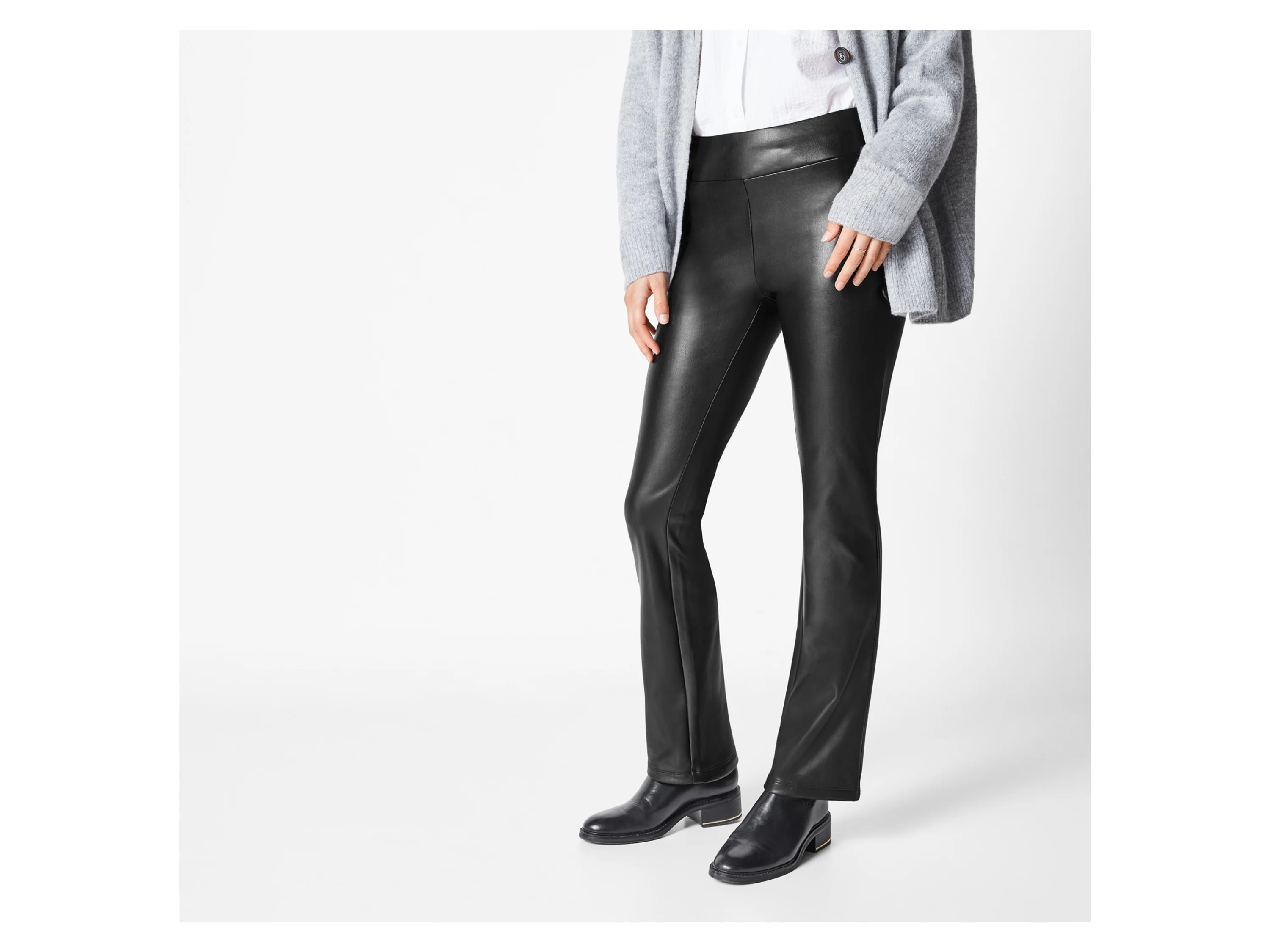 ESMARA® Damen Leggings Lederoptik (Schlaghose, 36) – Bild 2 von 3
