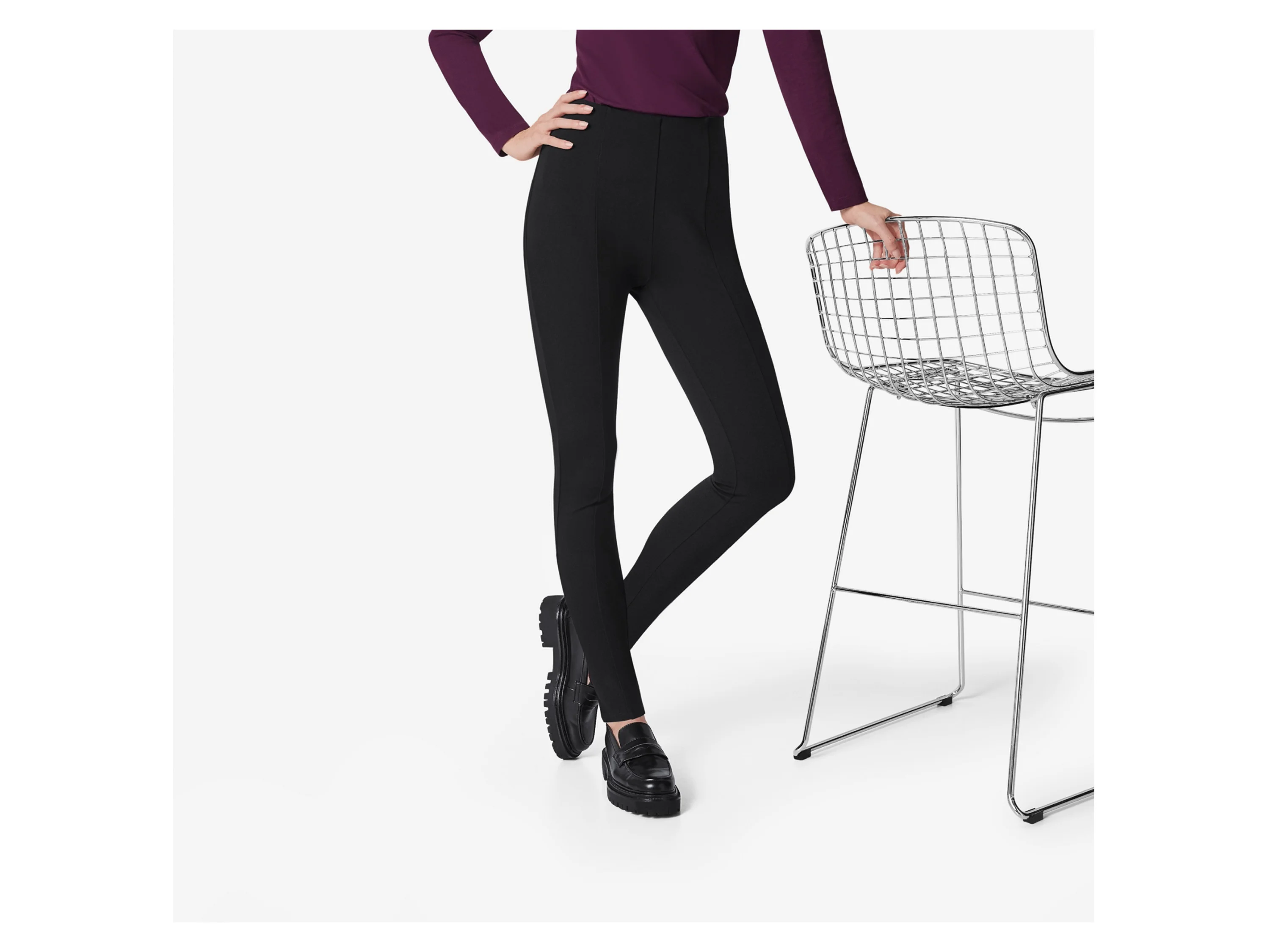 ESMARA® Damen Leggings (Schwarz, XS(32/34)) – Bild 2 von 3