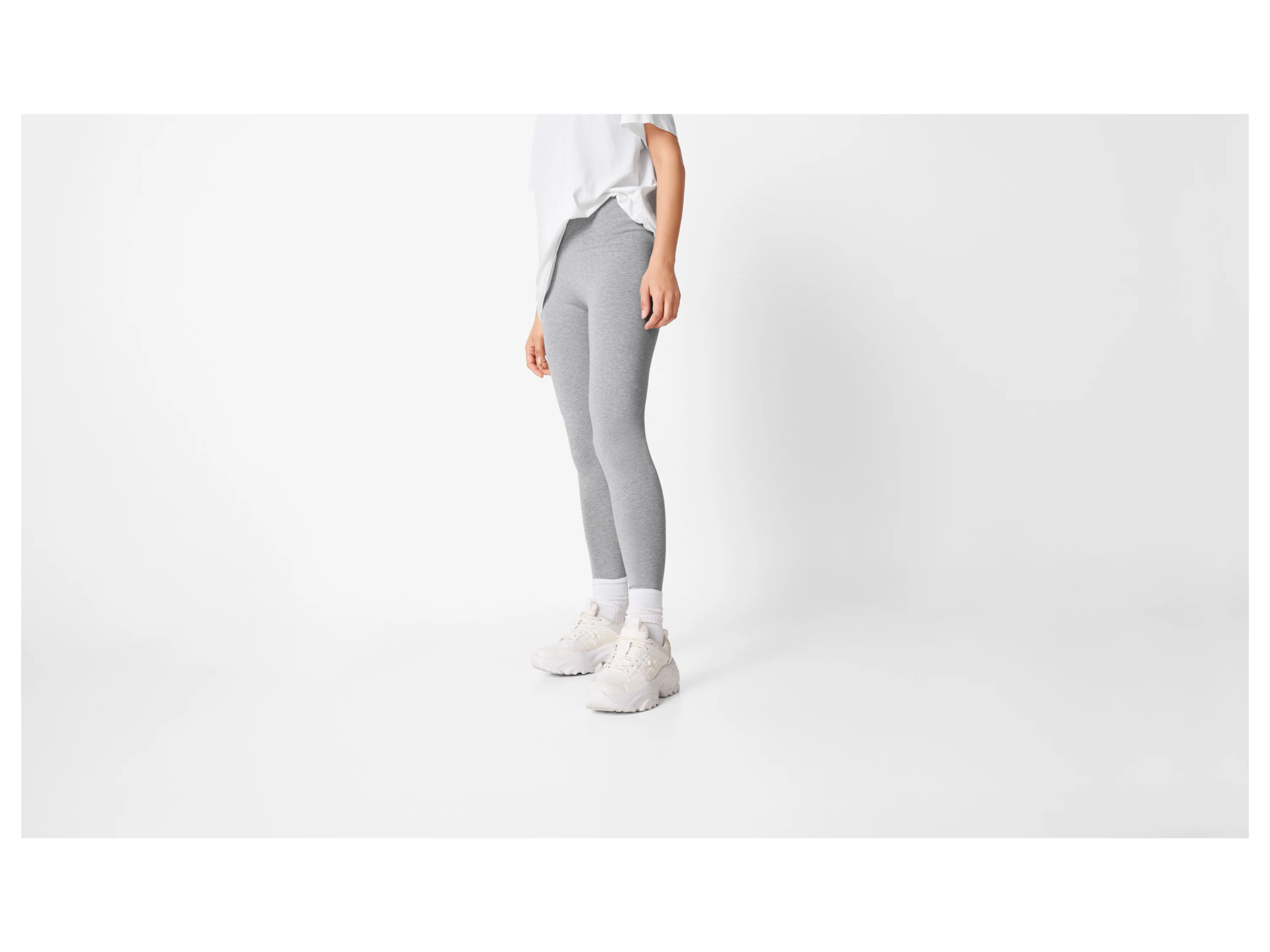 ESMARA® Damen Leggings (Schwarz/Grau, XS (32/34)) – Bild 3 von 4