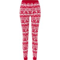 ESMARA® Damen Leggings Weihnachten (Rot, XS(32/34))