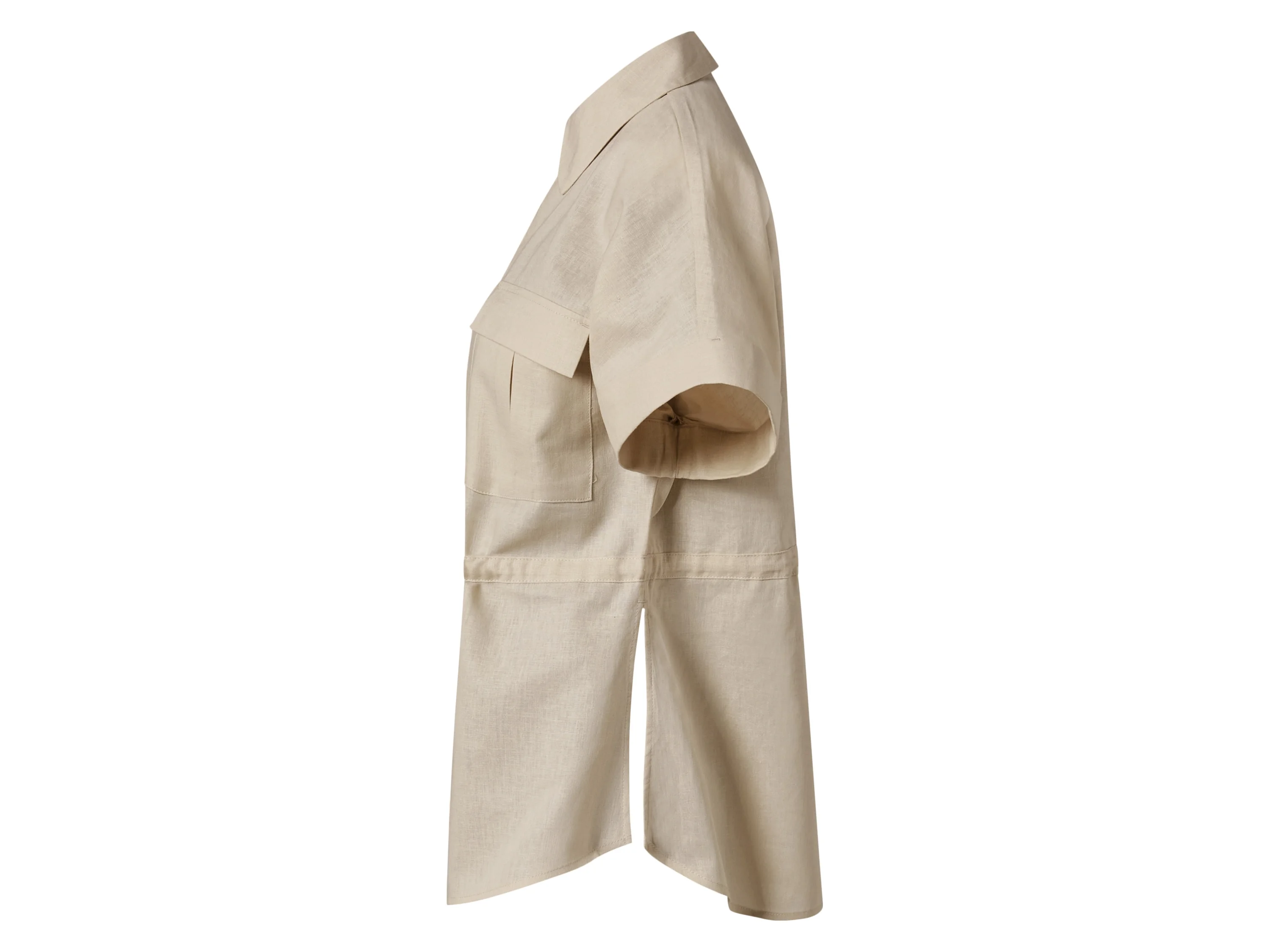 ESMARA® Damen Leinen-Bluse, leger geschnitten (Beige, 44) – Bild 4 von 4