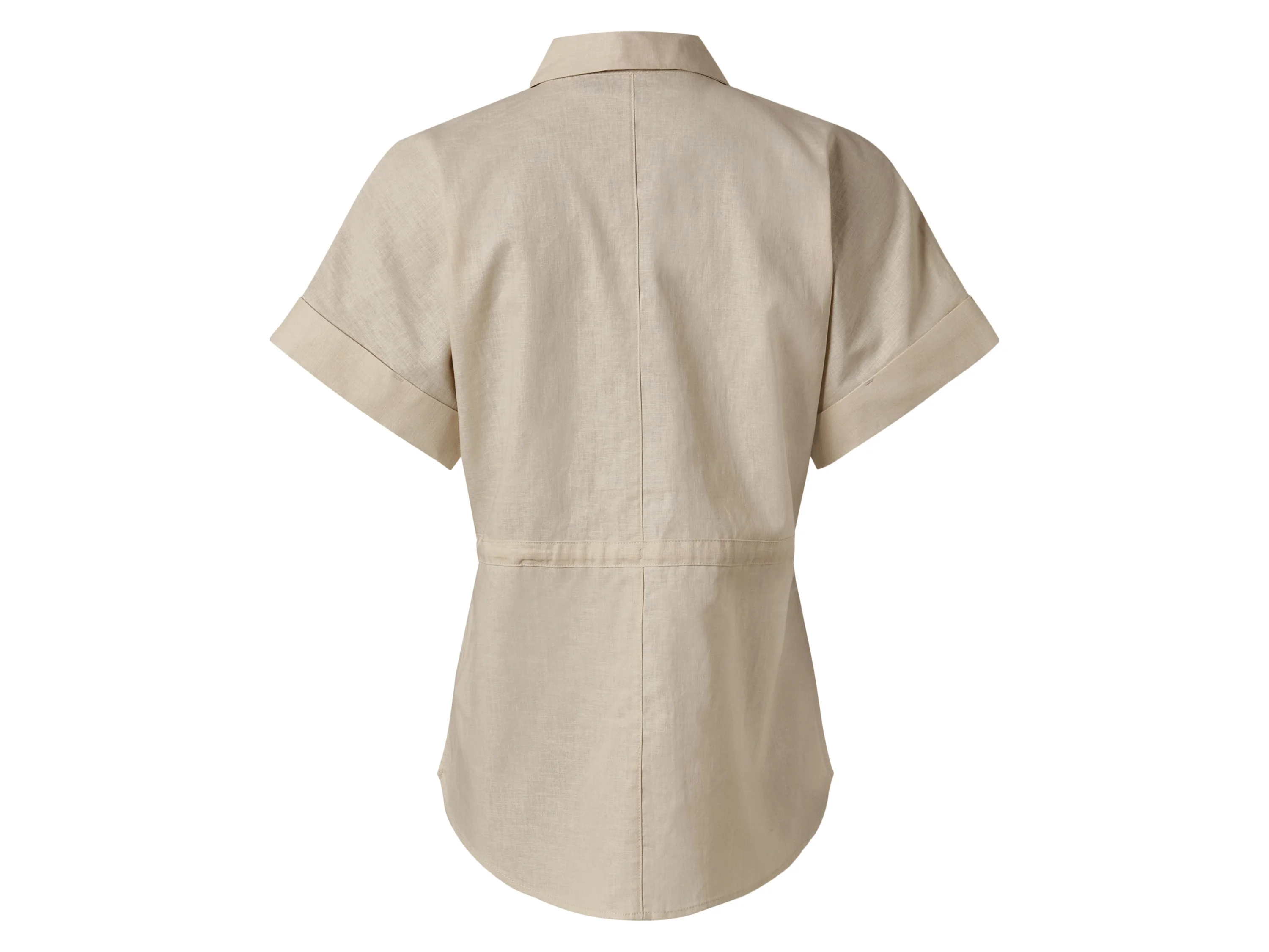 ESMARA® Damen Leinen-Bluse, leger geschnitten (Beige, 38) – Bild 3 von 4