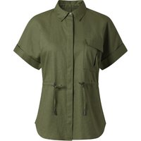 ESMARA® Damen Leinen-Bluse, leger geschnitten (Grün, 38)