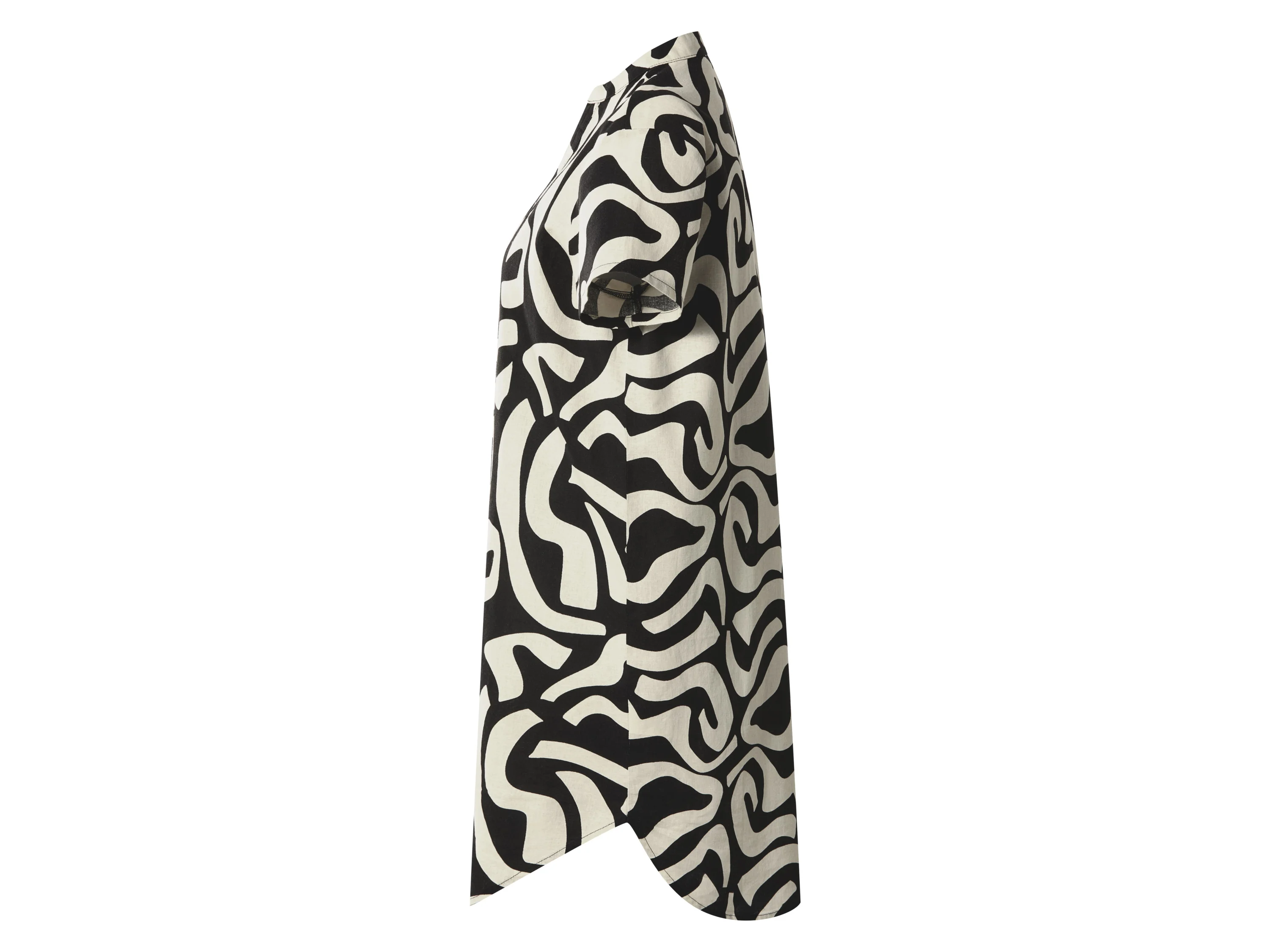ESMARA® Damen Leinenkleid (schwarz/creme, S(36/38)) – Bild 4 von 4