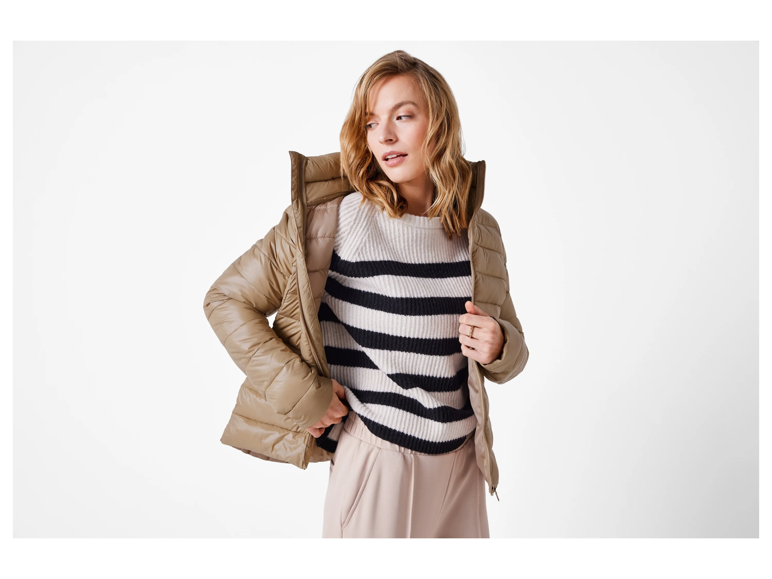 ESMARA® Damen Lightweight-Jacke (Beige, M(40/42)) – Bild 2 von 4