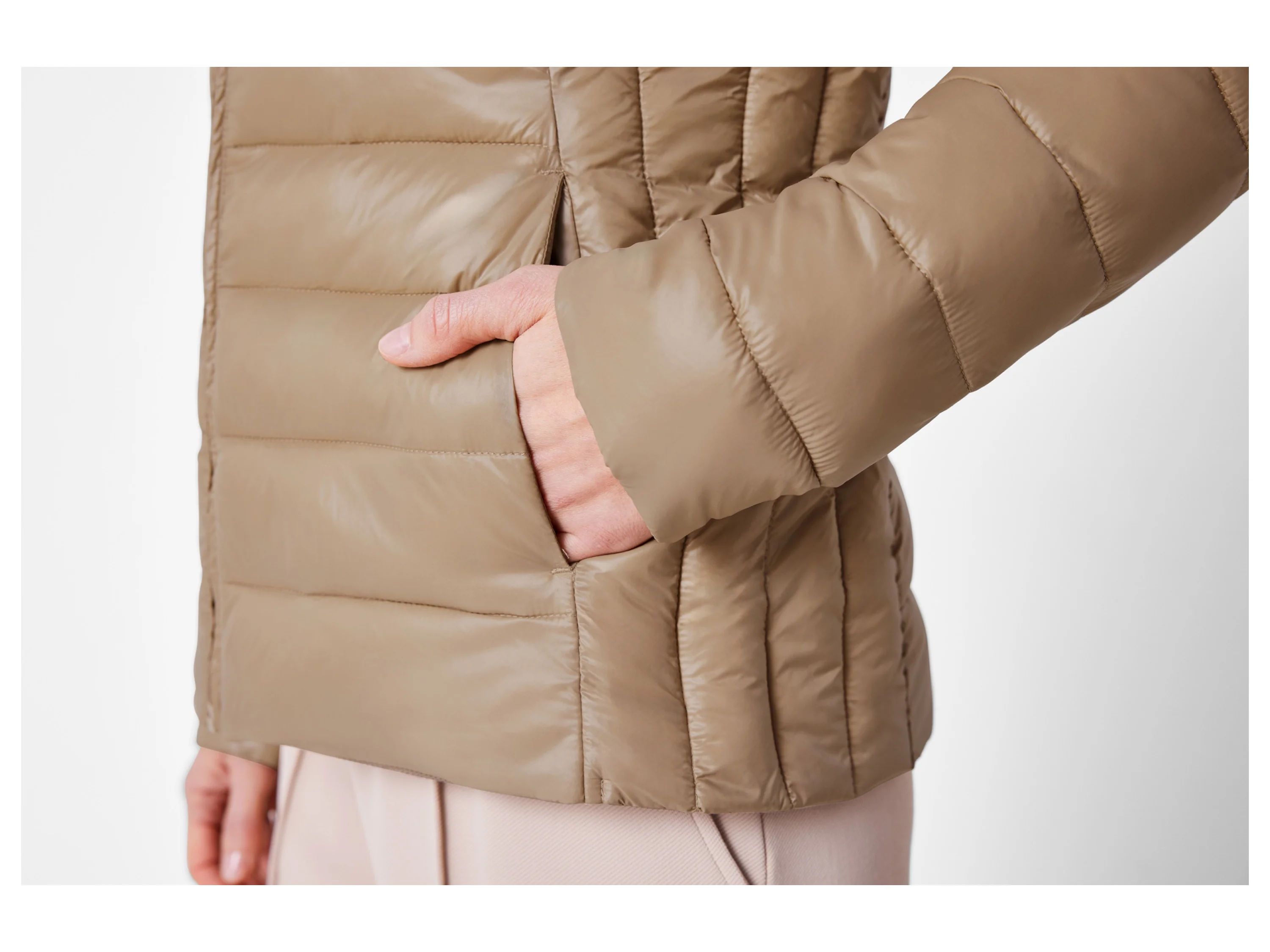 ESMARA® Damen Lightweight-Jacke (Beige, M(40/42)) – Bild 4 von 4