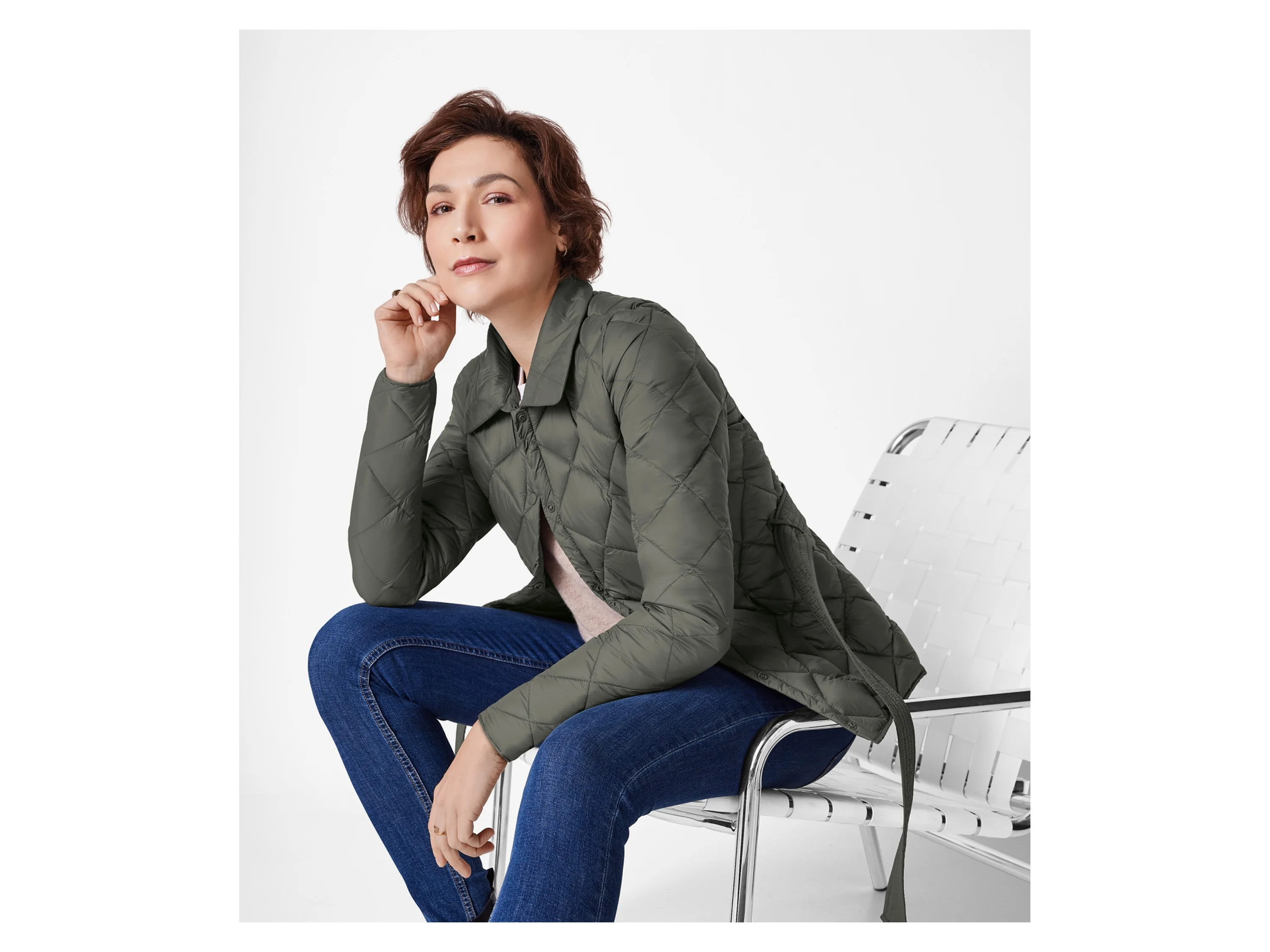 ESMARA® Damen Lightweight-Jacke (Grün, L(44/46)) – Bild 2 von 4