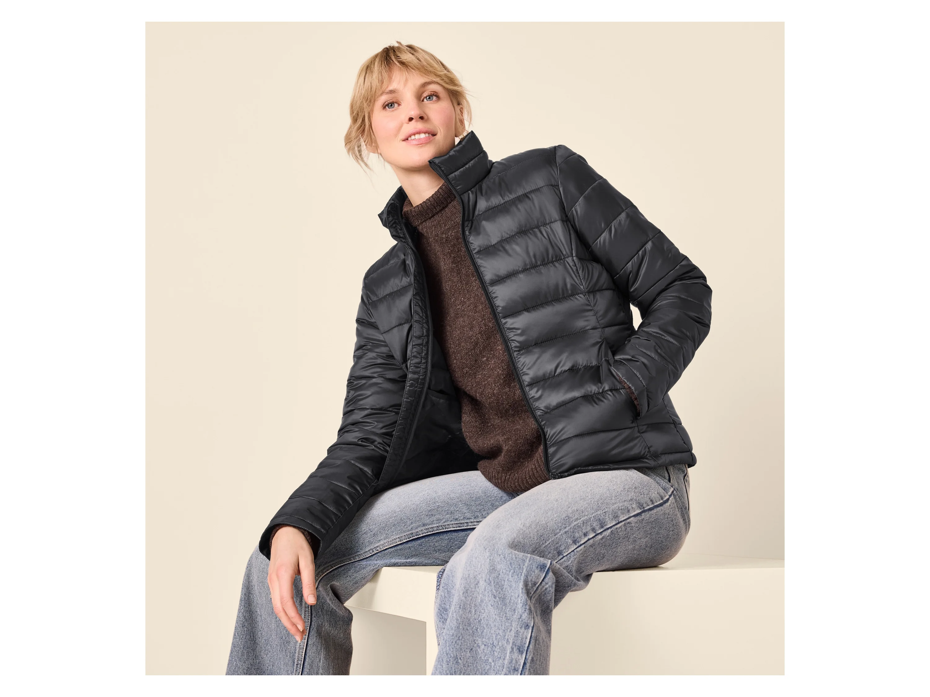 ESMARA® Damen Lightweight-Jacke (Schwarz, S(36/38)) – Bild 2 von 3