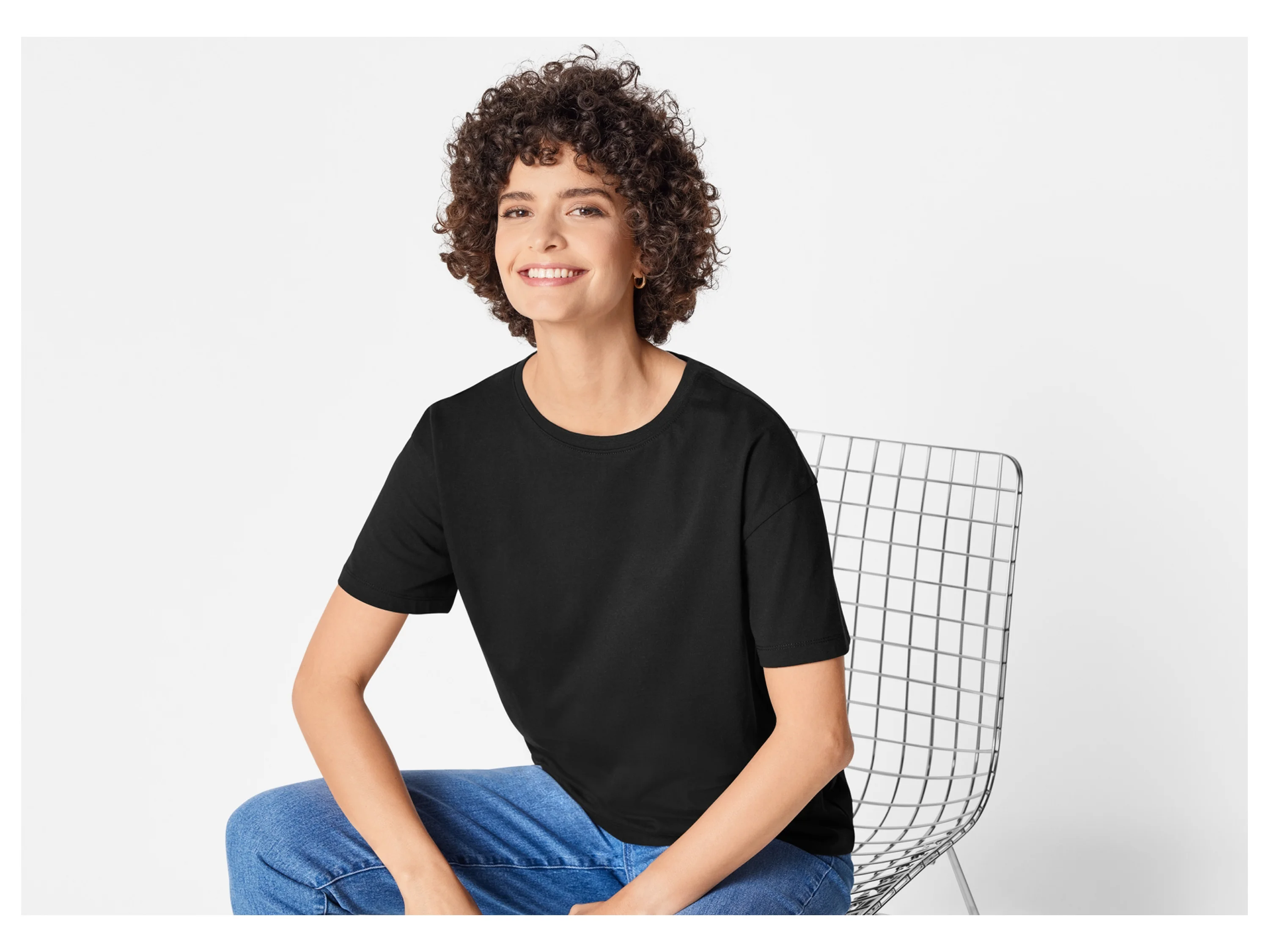 ESMARA® Damen Longshirt (Schwarz, XS (32/34)) – Bild 2 von 3