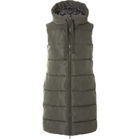 ESMARA® Damen Longweste, mit Kapuze (Oliv, XS(32/34))