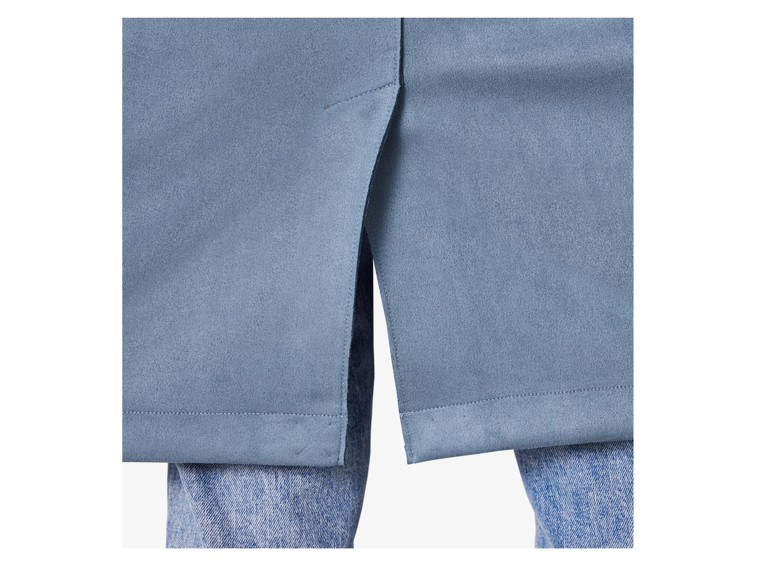 ESMARA® Damen Mantel, in eleganter Veloursoptik (Blau, 46) – Bild 4 von 4
