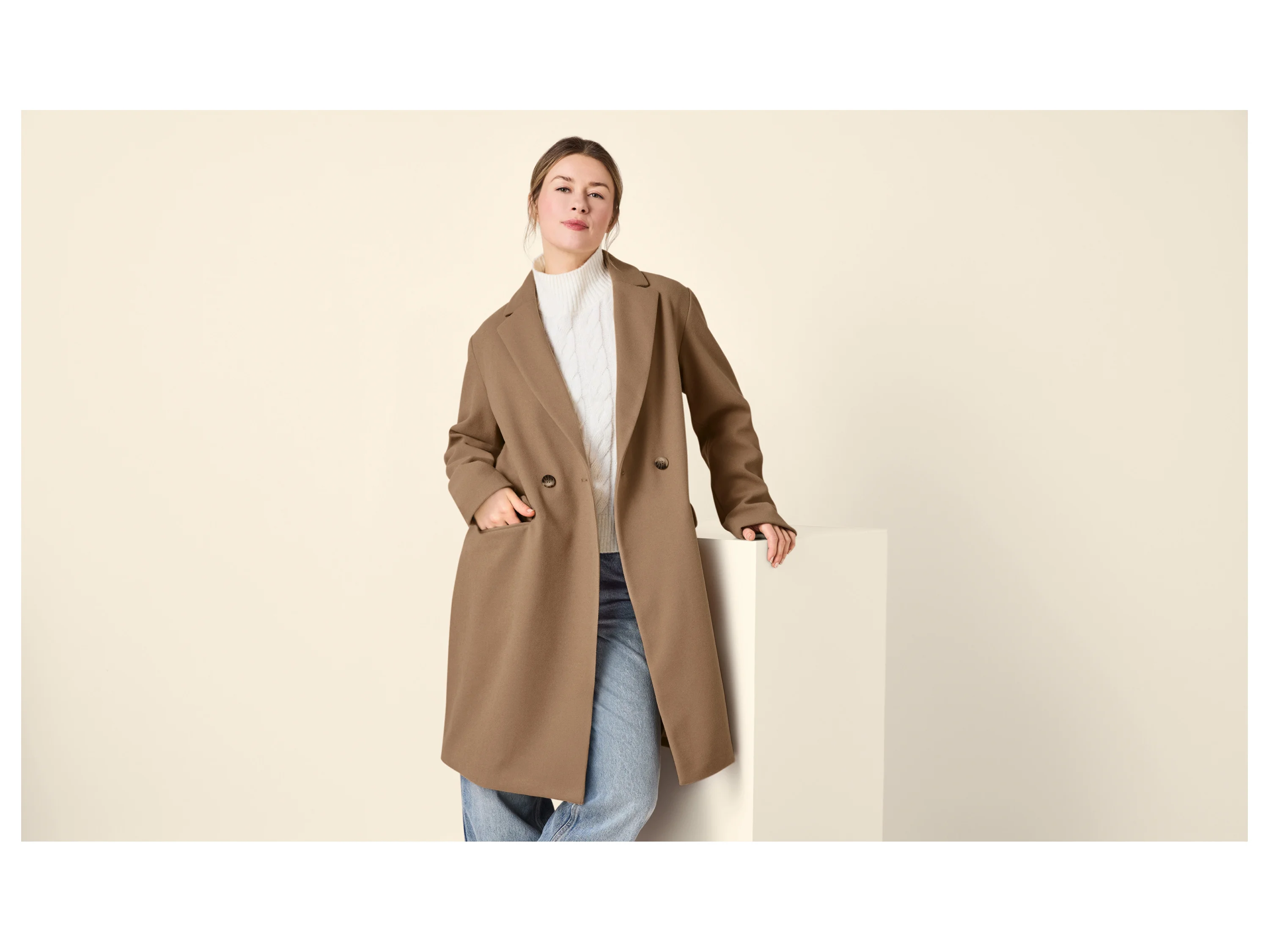 ESMARA® Damen Mantel (Braun, M(40/42)) – Bild 2 von 4