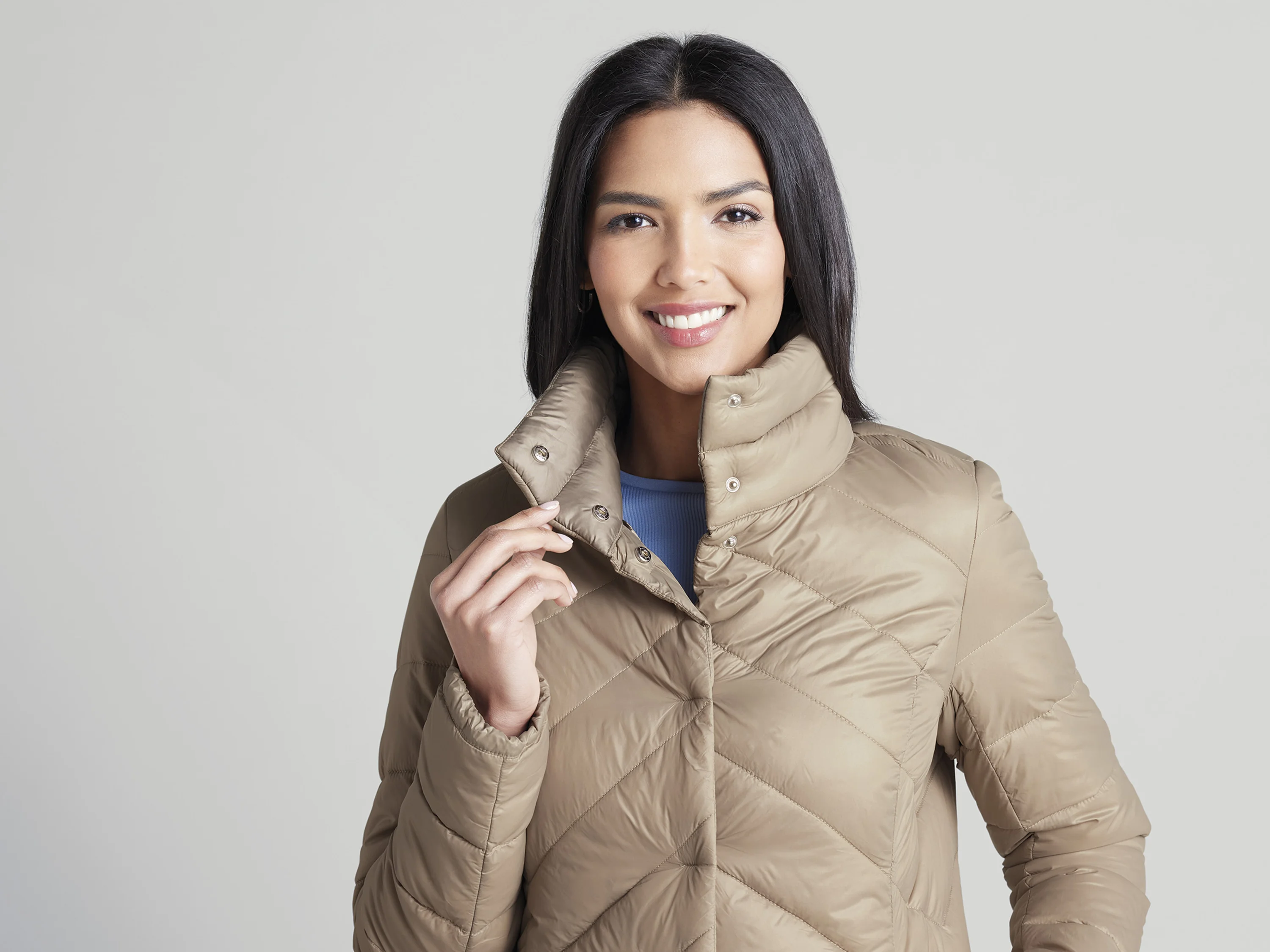 ESMARA® Damen Mantel Lightweight (Beige, XS(32/34)) – Bild 4 von 4
