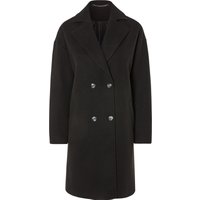 ESMARA® Damen Mantel Wolloptik (Schwarz, 38)