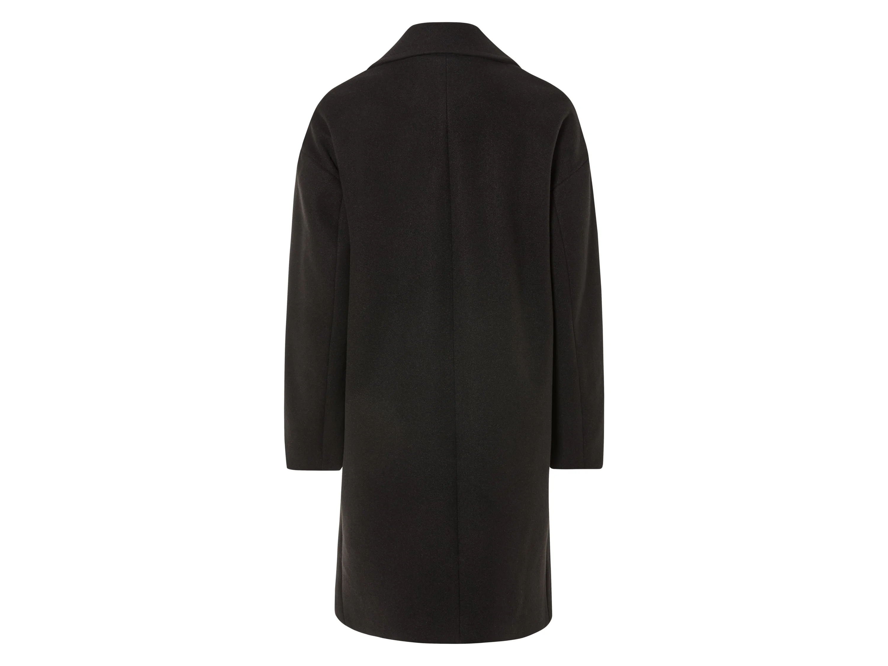 ESMARA® Damen Mantel Wolloptik (Schwarz, 38) – Bild 3 von 4