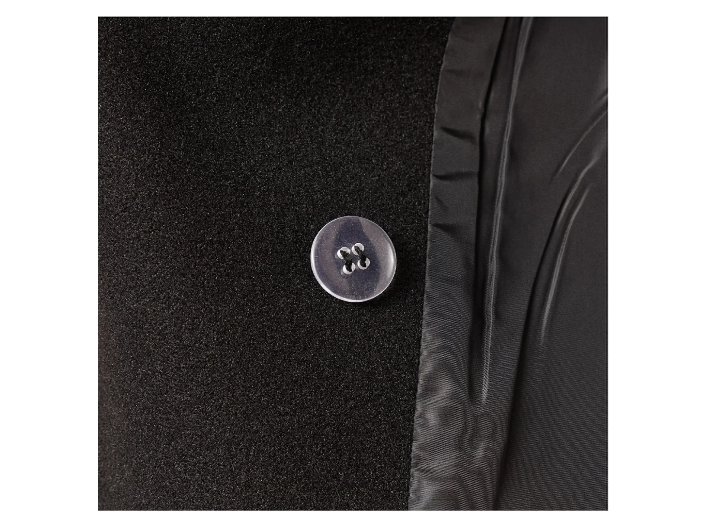 ESMARA® Damen Mantel Wolloptik (Schwarz, 40) – Bild 4 von 4