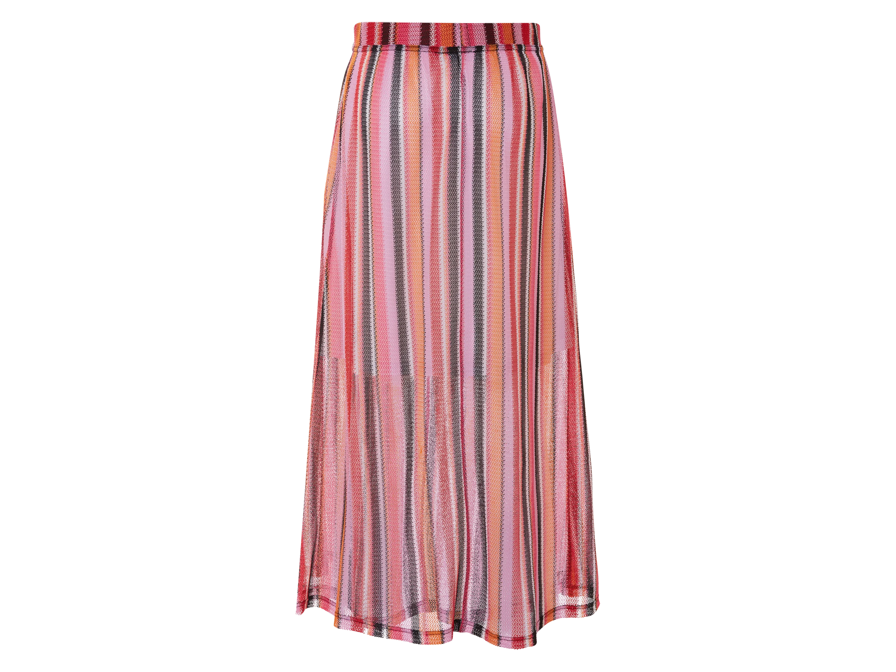 ESMARA® Damen Maxirock, mit blickdichtem Unterrock (rot/pink/orange, S(36/38)) – Bild 3 von 4