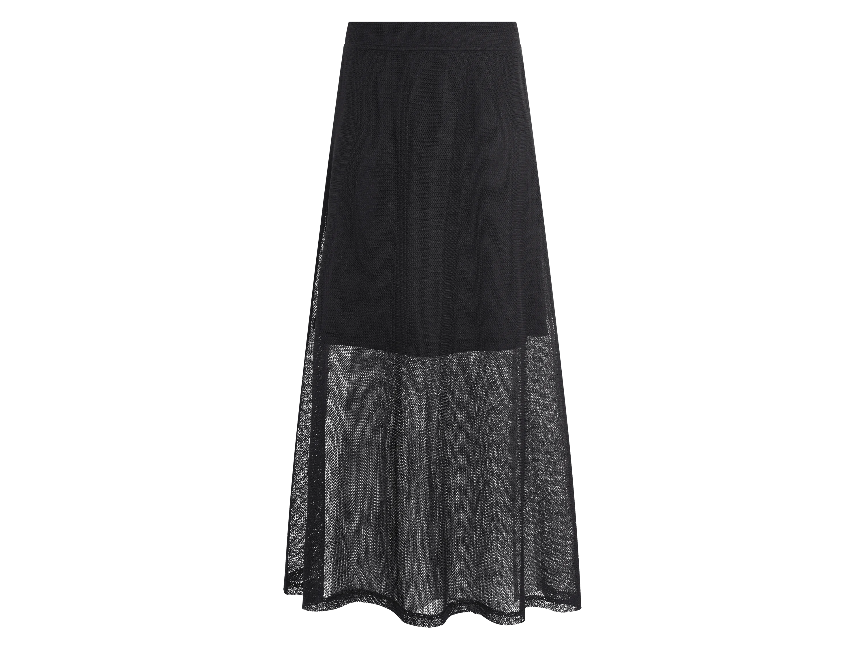 ESMARA® Damen Maxirock, mit blickdichtem Unterrock (Schwarz, S(36/38)) – Bild 3 von 3