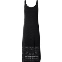ESMARA® Damen Midi-Häkelkleid (Schwarz, L(44/46))