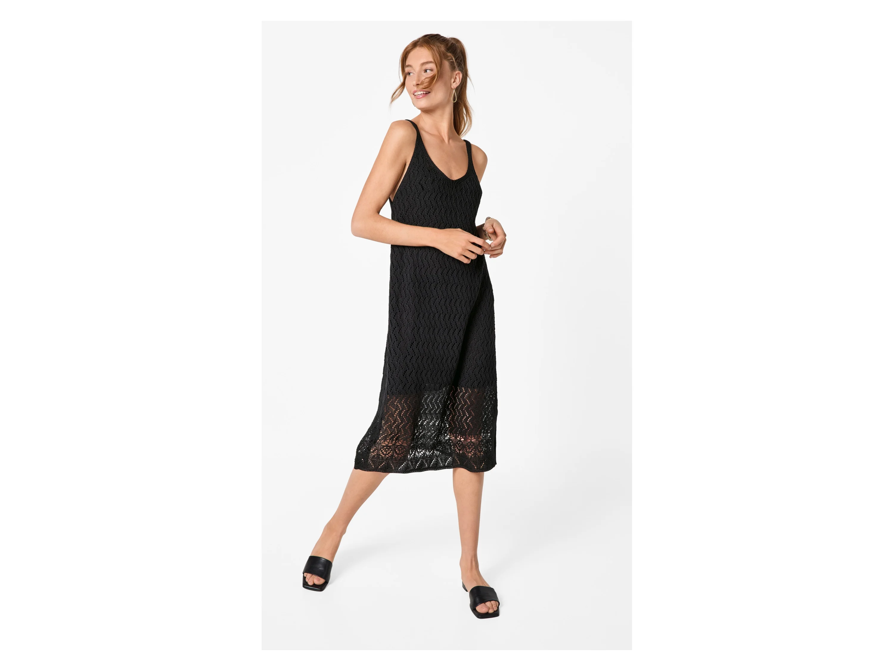 ESMARA® Damen Midi-Häkelkleid (Schwarz, S(36/38)) – Bild 2 von 4