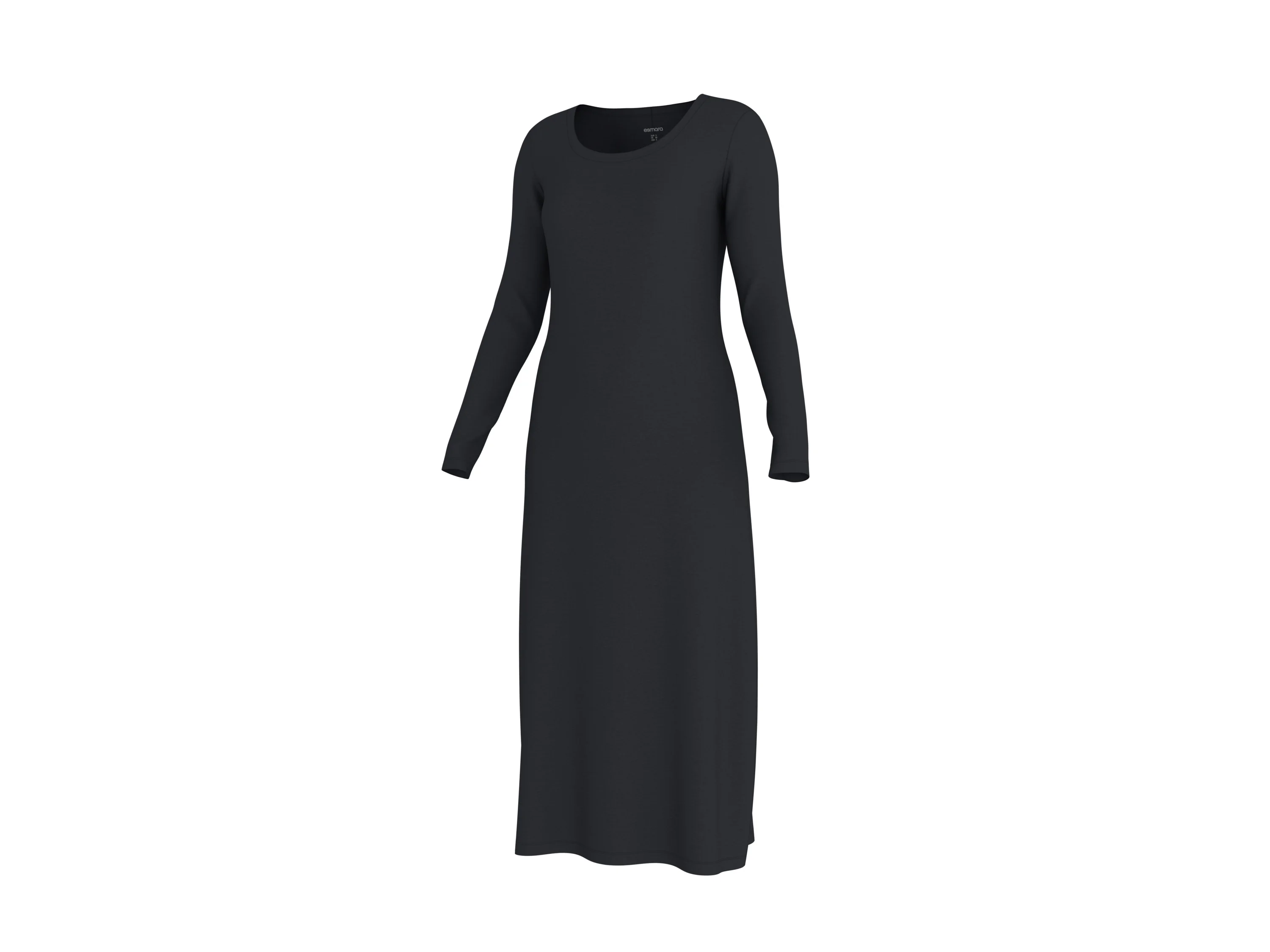 ESMARA® Damen Midi-Kleid (Schwarz, S(36/38)) – Bild 4 von 4