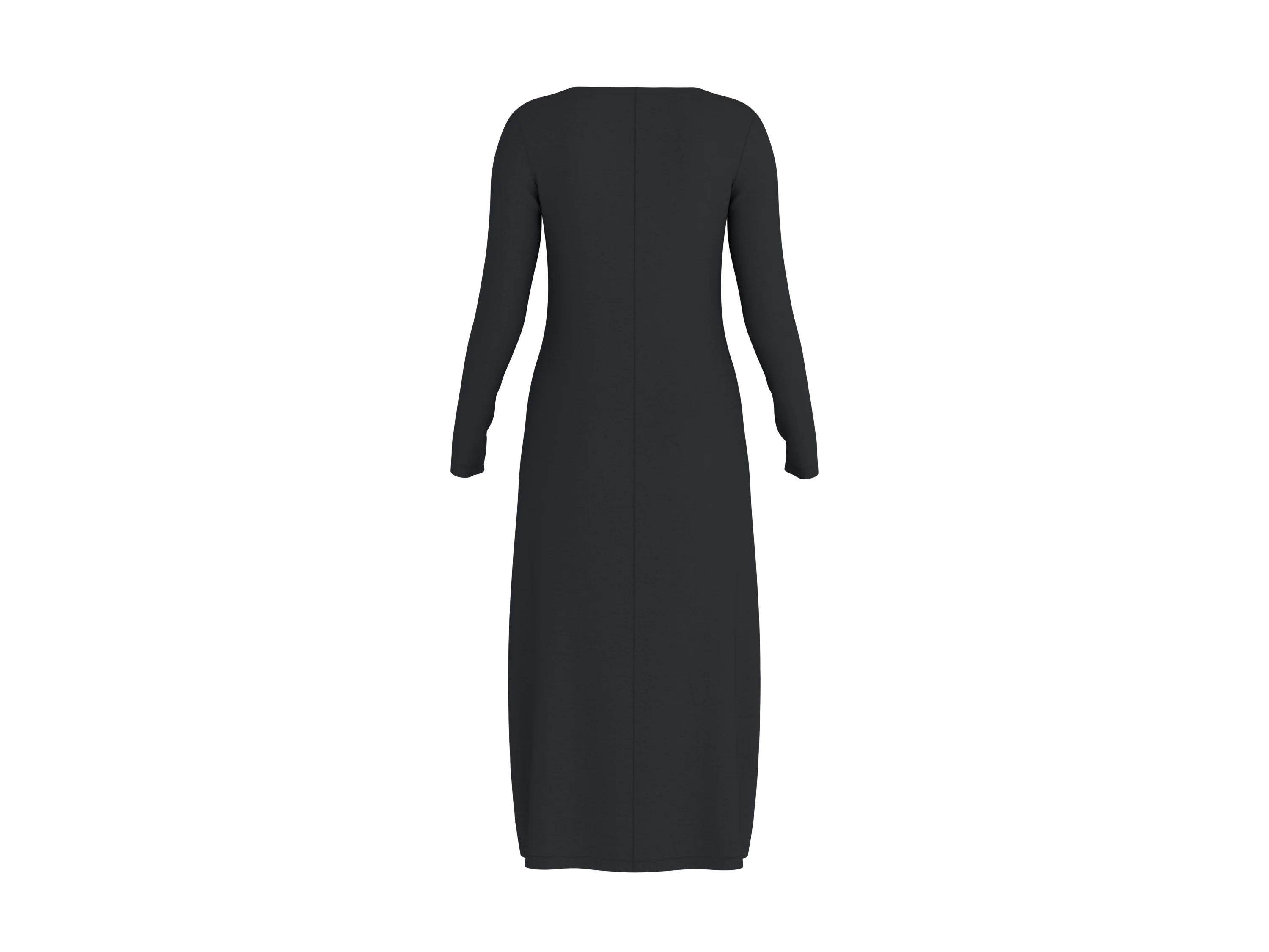 ESMARA® Damen Midi-Kleid (Schwarz, XS(32/34)) – Bild 3 von 4