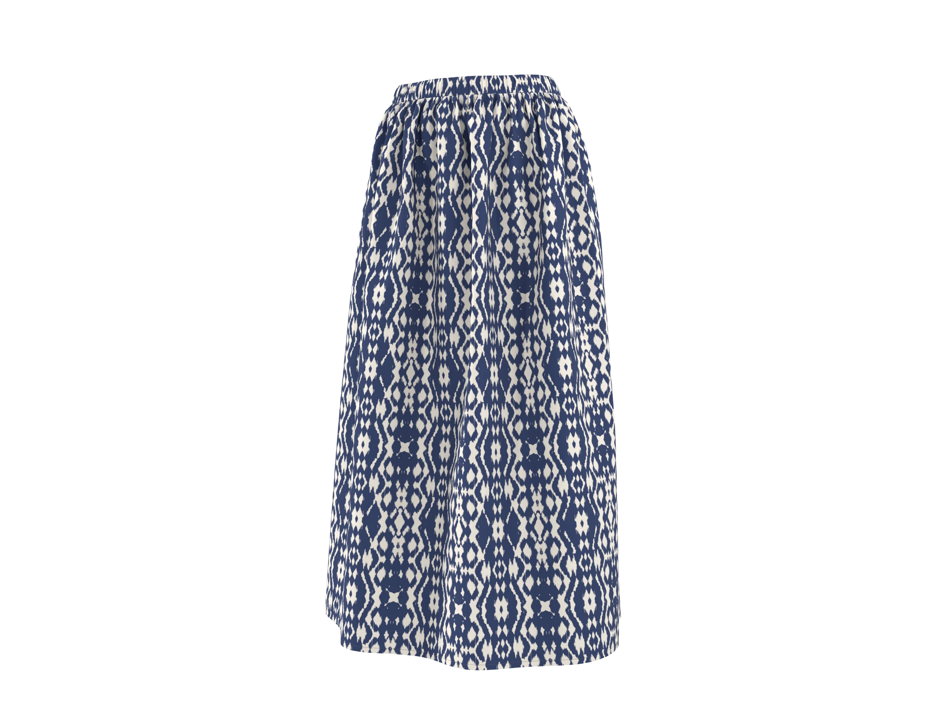 ESMARA® Damen Midi-Rock (Blau, L(44/46)) – Bild 3 von 3