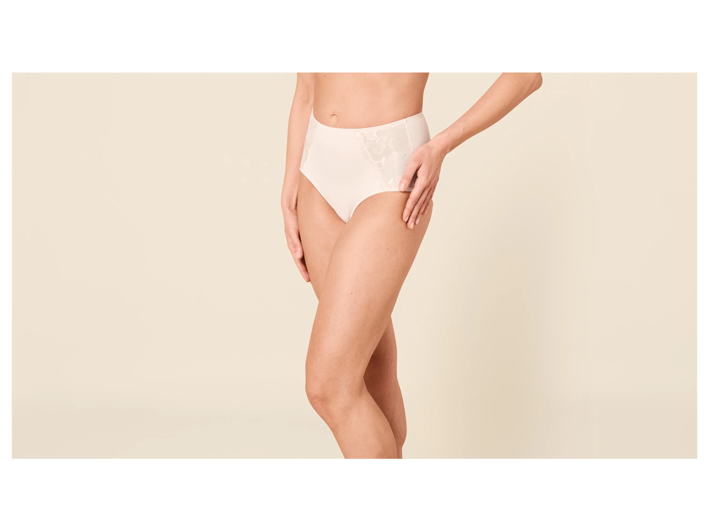 ESMARA® Damen Miederslips mit Spitze, 2 Stück (Creme, M(40/42)) – Bild 2 von 4