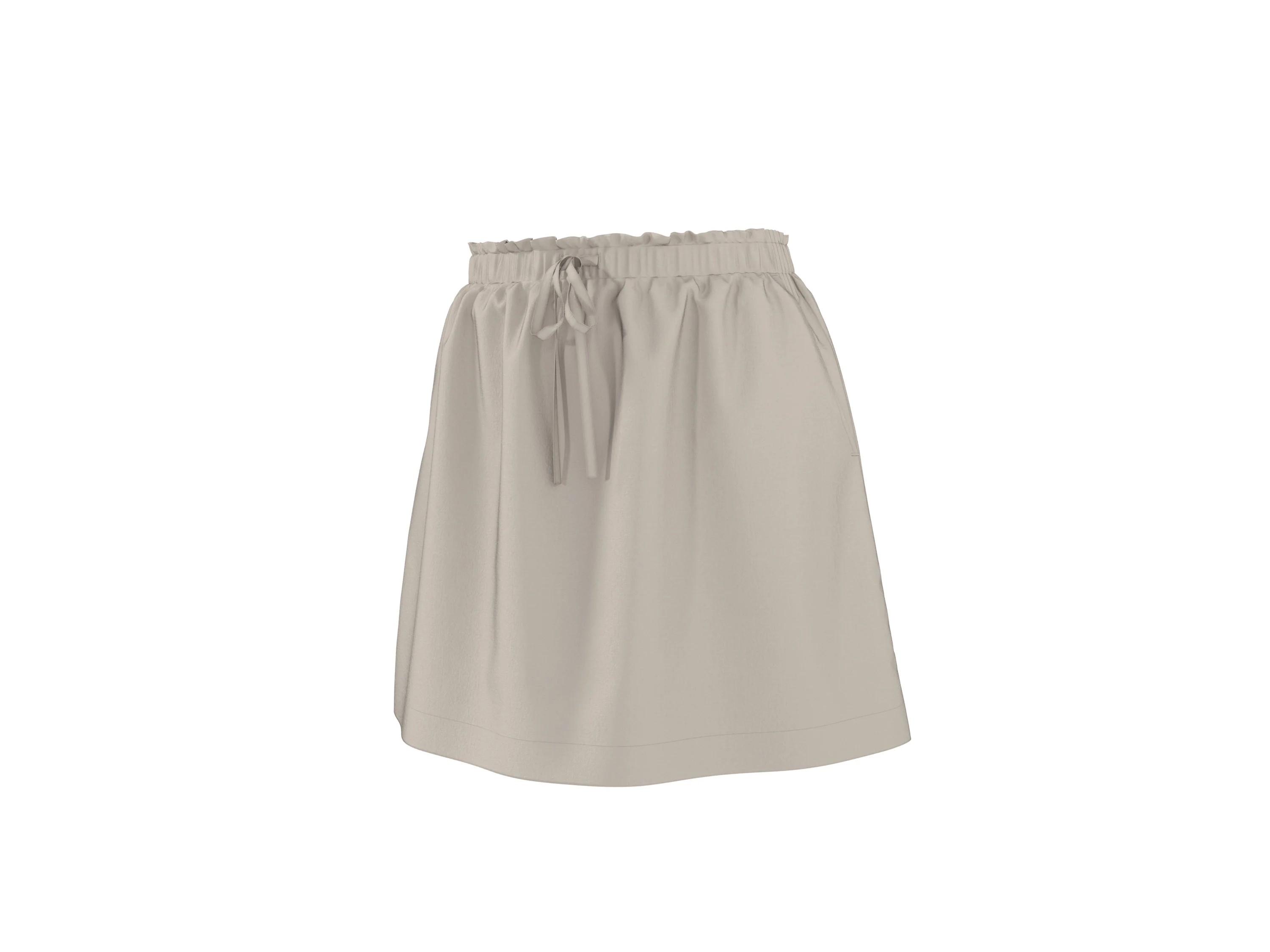 ESMARA® Damen Minirock mit Leinen (Beige, L (44/46)) – Bild 3 von 4