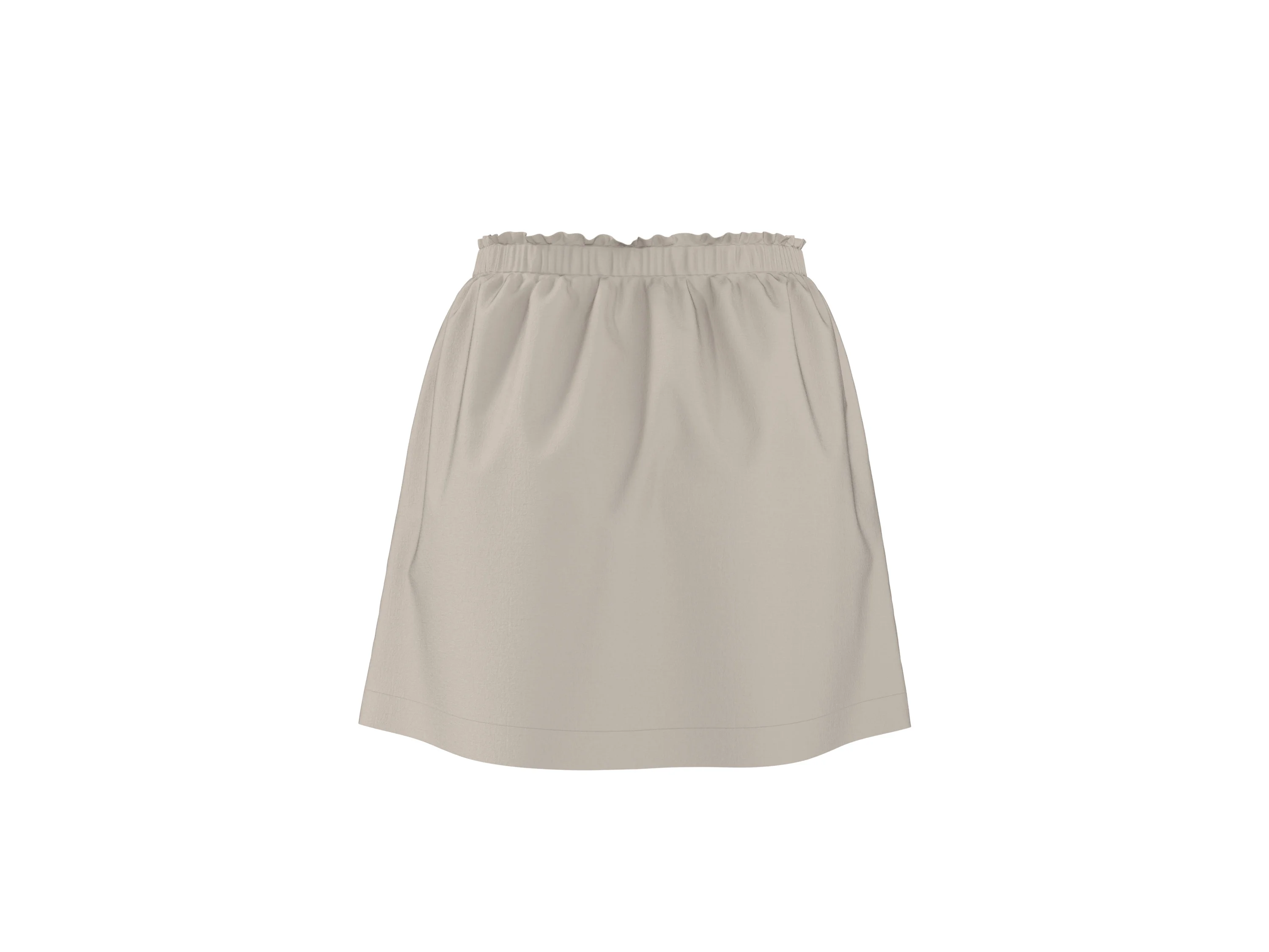 ESMARA® Damen Minirock mit Leinen (Beige, L (44/46)) – Bild 4 von 4