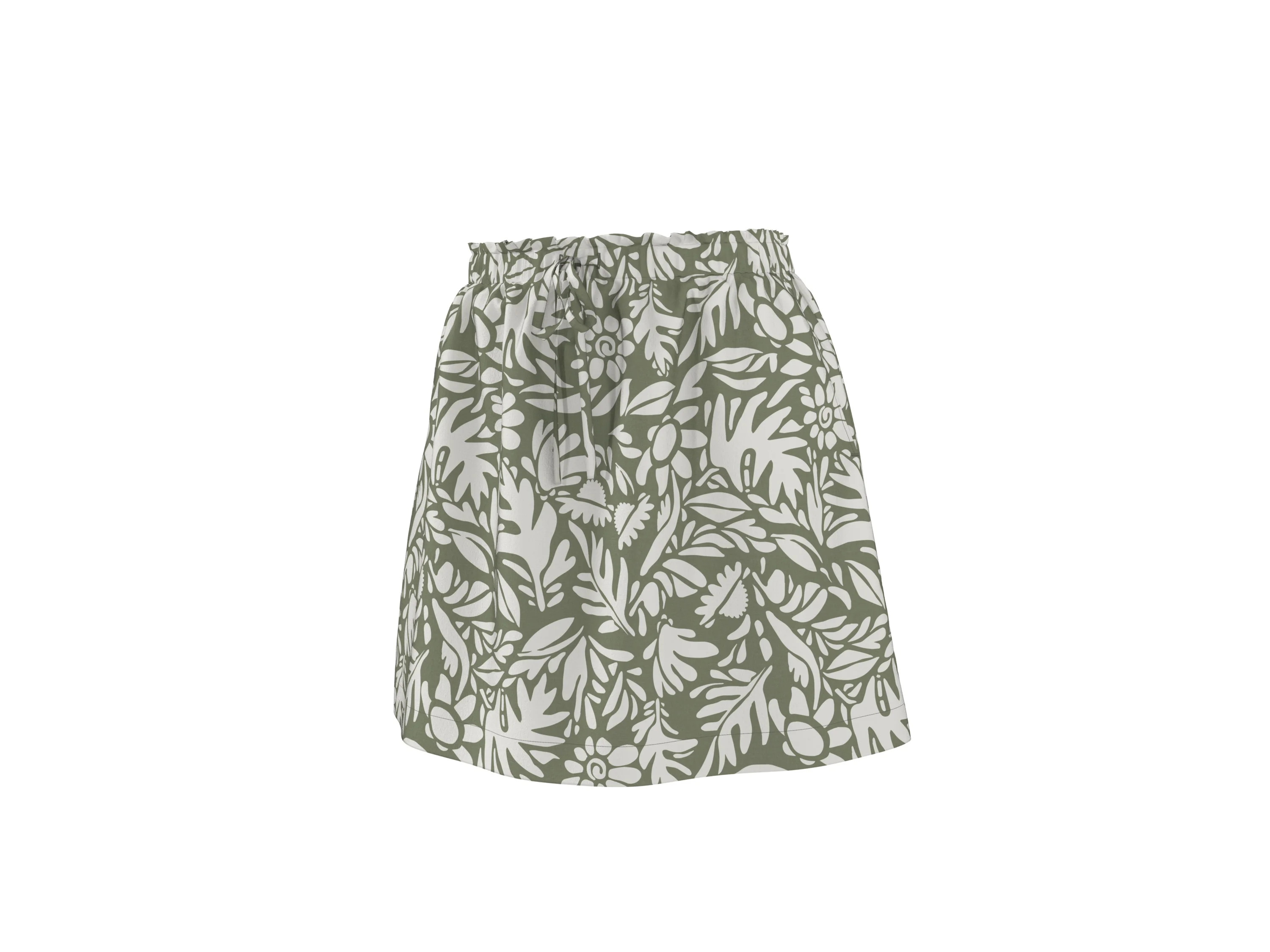 ESMARA® Damen Minirock mit Leinen (Gemustert, S (36/38)) – Bild 3 von 4