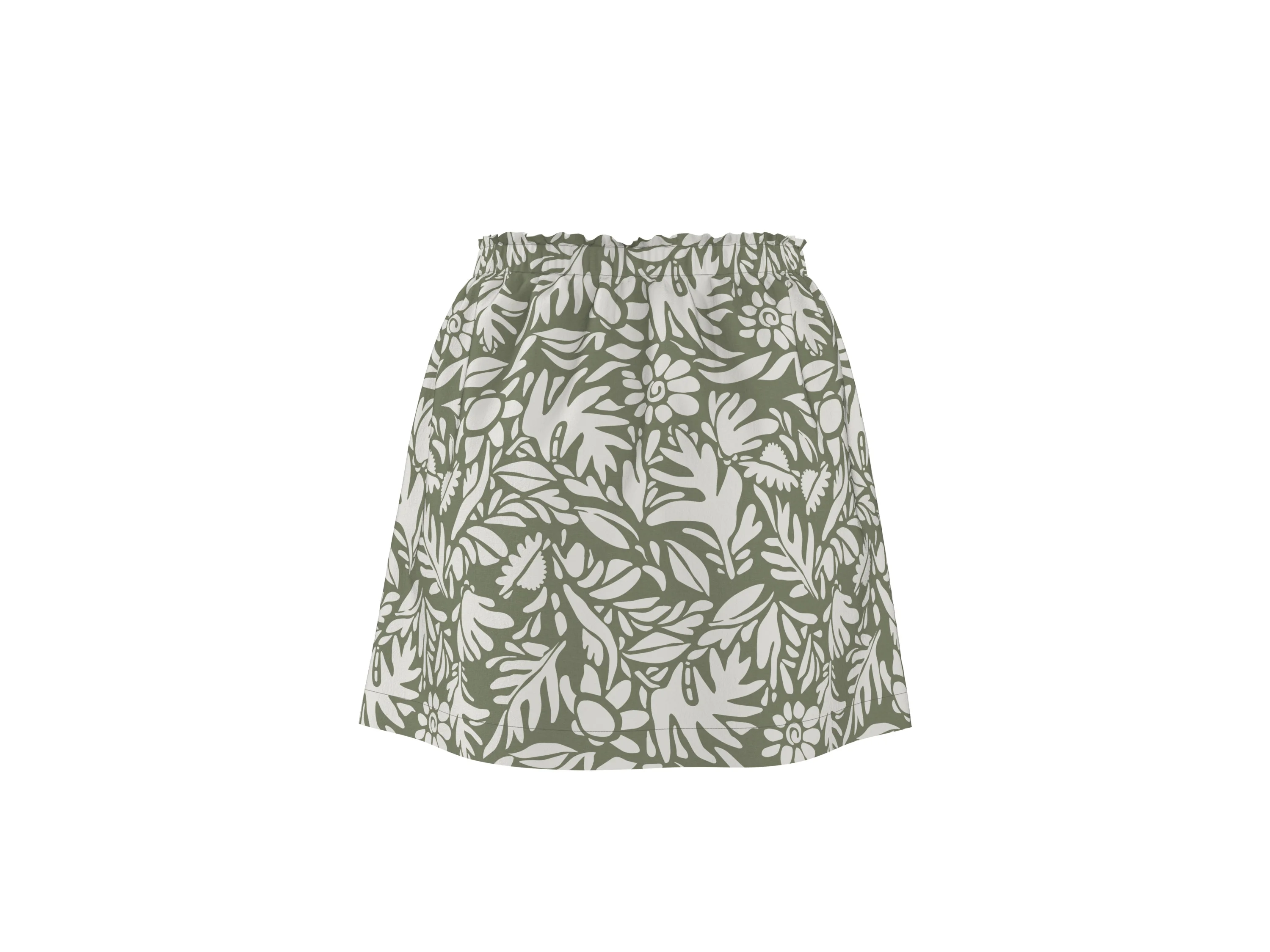 ESMARA® Damen Minirock mit Leinen (Gemustert, S (36/38)) – Bild 4 von 4