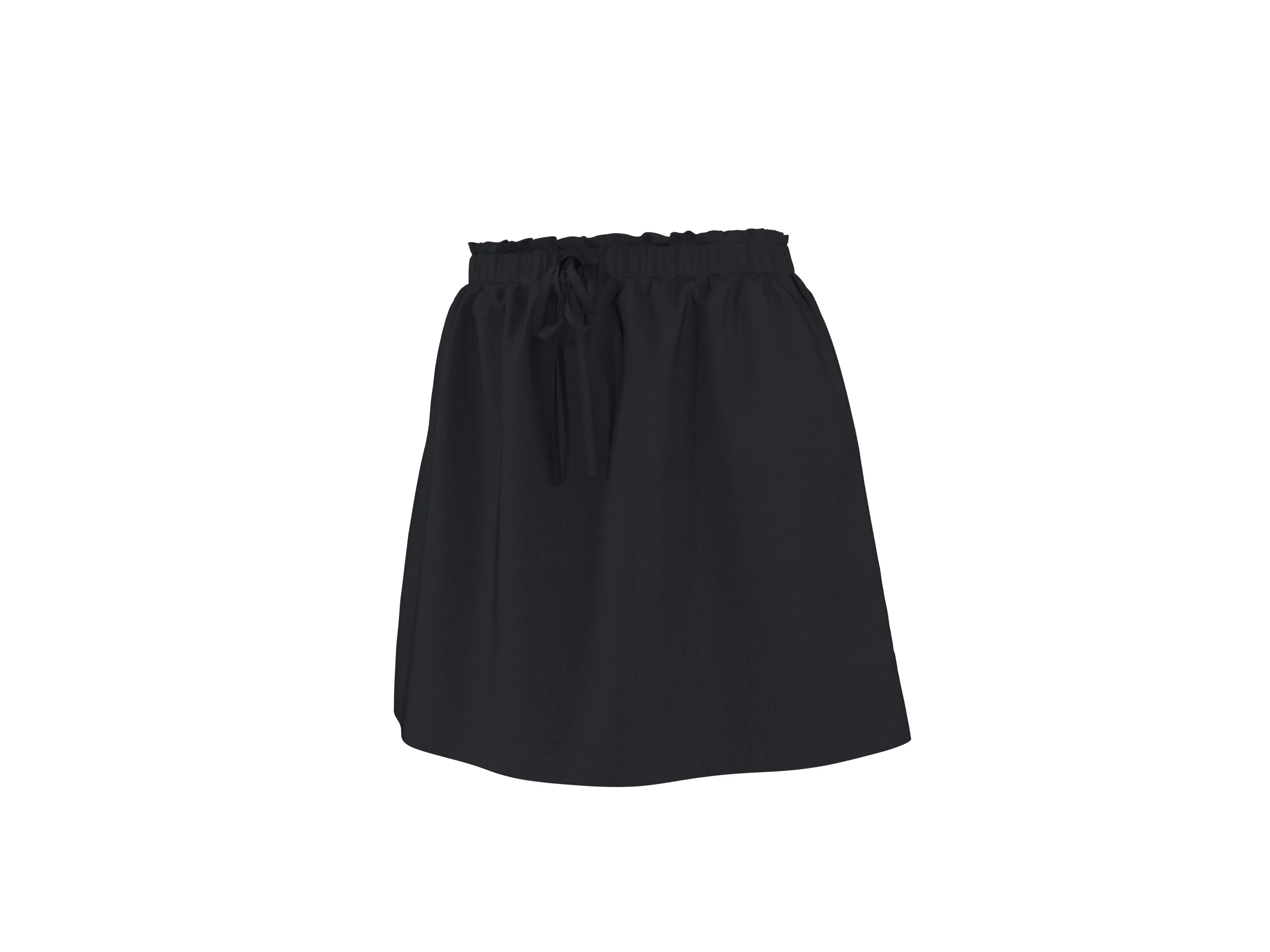 ESMARA® Damen Minirock mit Leinen (Schwarz, S (36/38)) – Bild 3 von 4