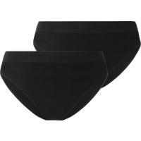 ESMARA® Damen Minislips, 2 Stück, seamless (Schwarz, S(36/38))